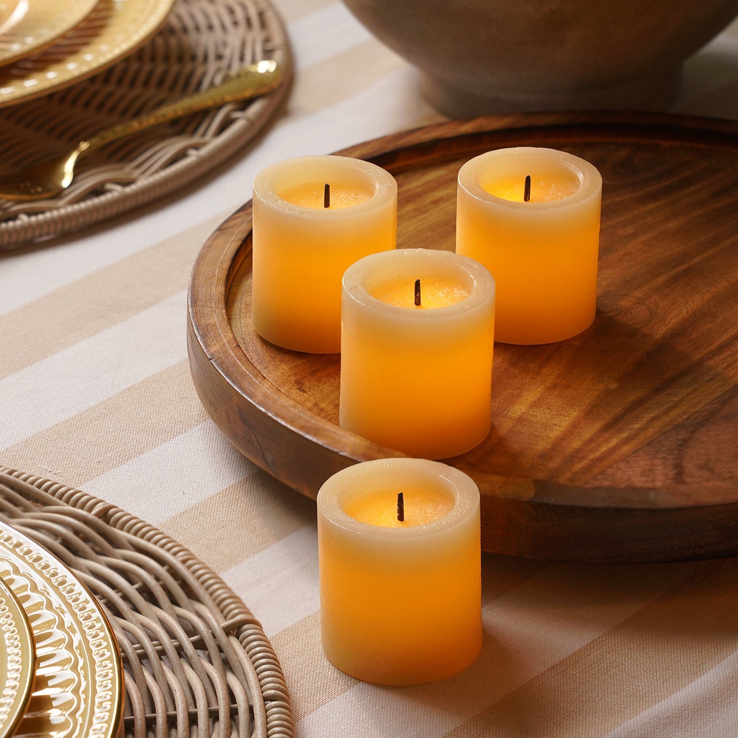 Beige LED Candle