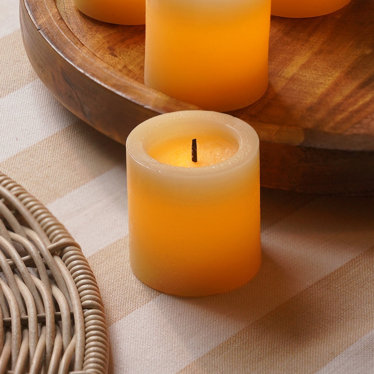 Beige LED Candle