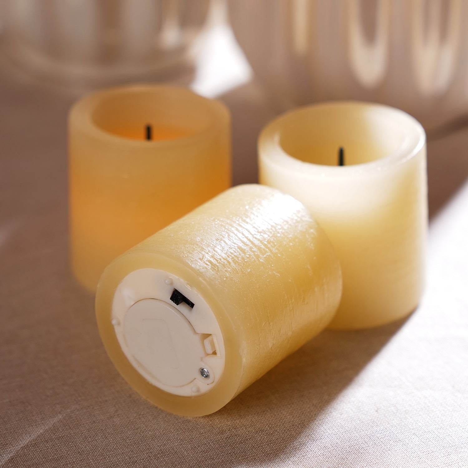 Beige LED Candle