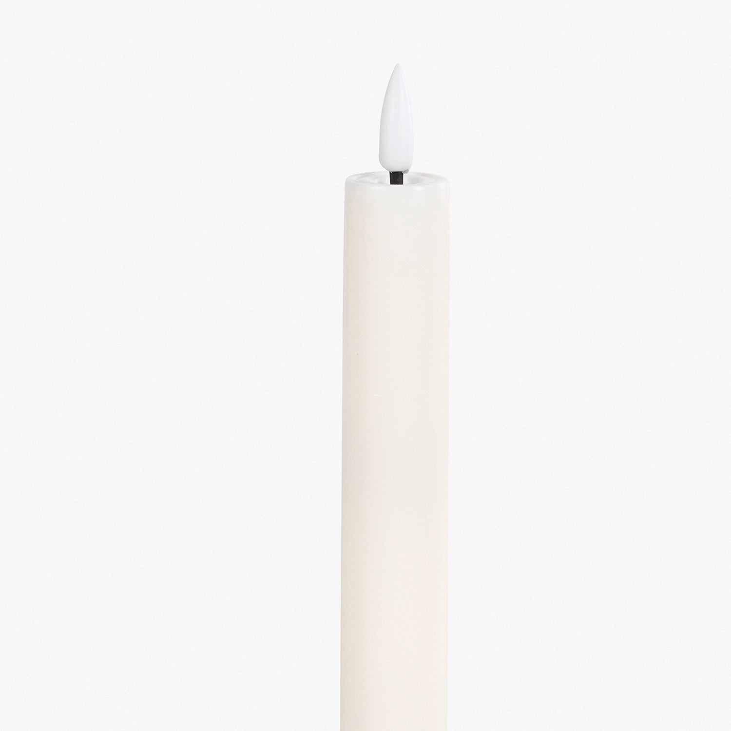 Ivory Flickering Flameless LED Taper Candle
