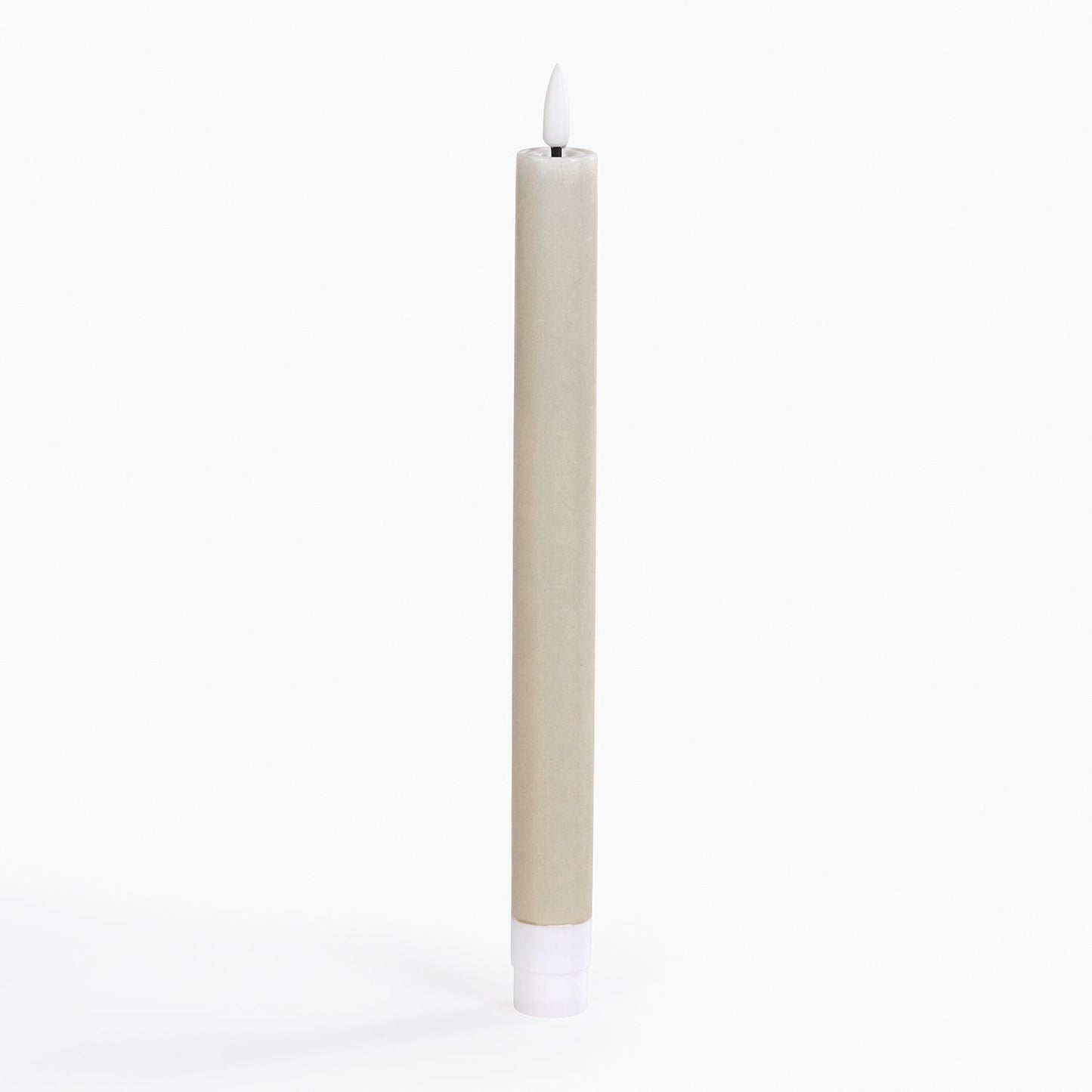 Grey Flickering Flameless LED Taper Candle