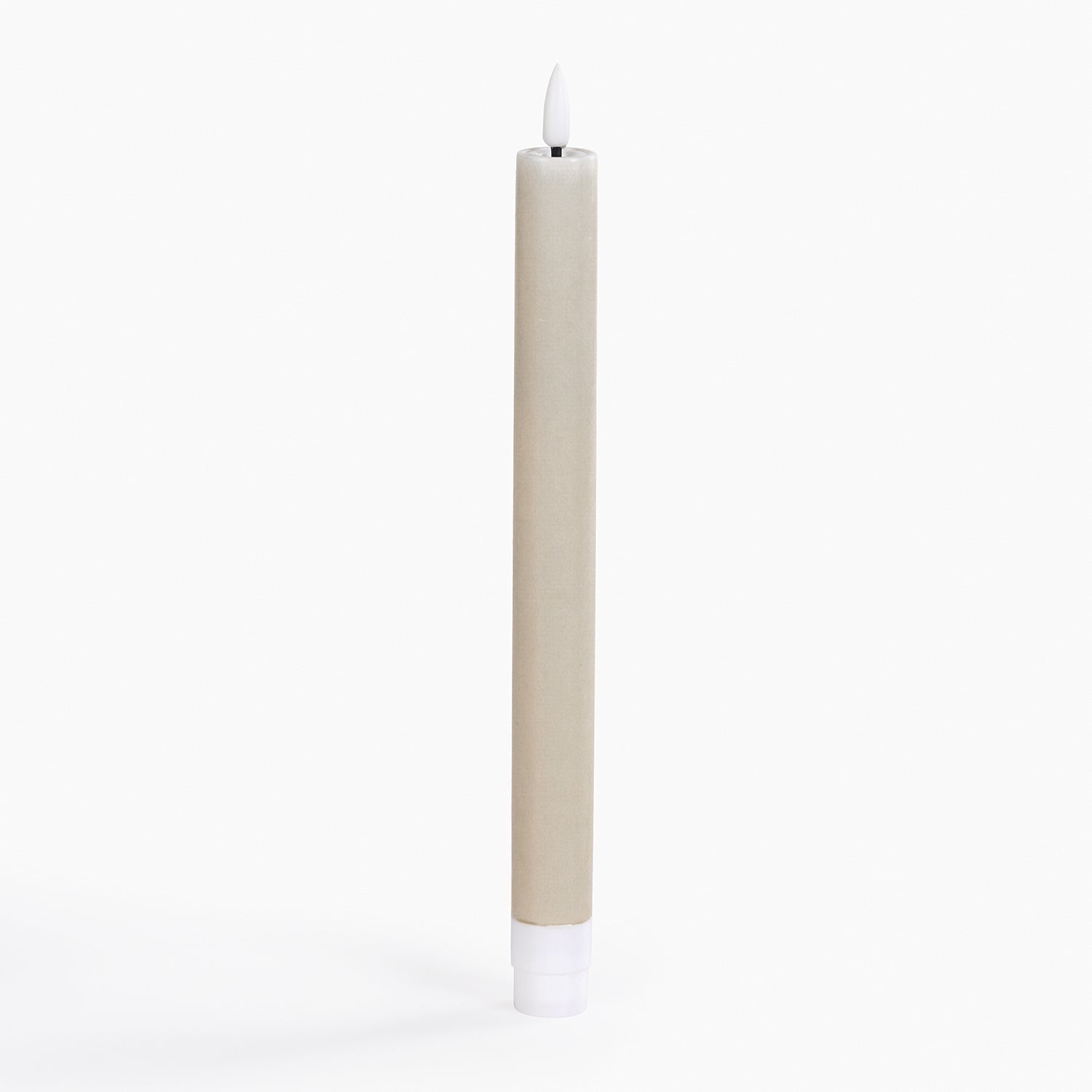 Grey Flickering Flameless LED Taper Candle