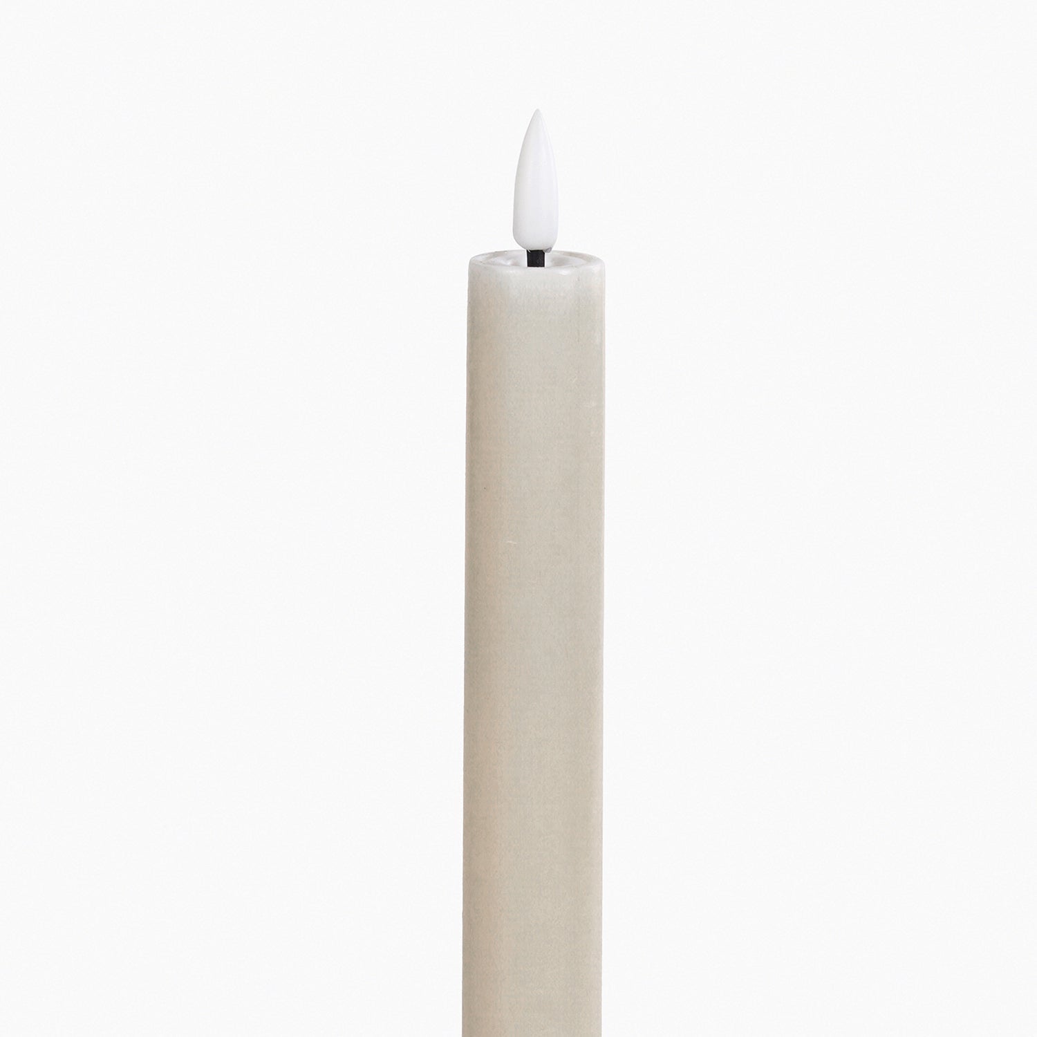 Grey Flickering Flameless LED Taper Candle