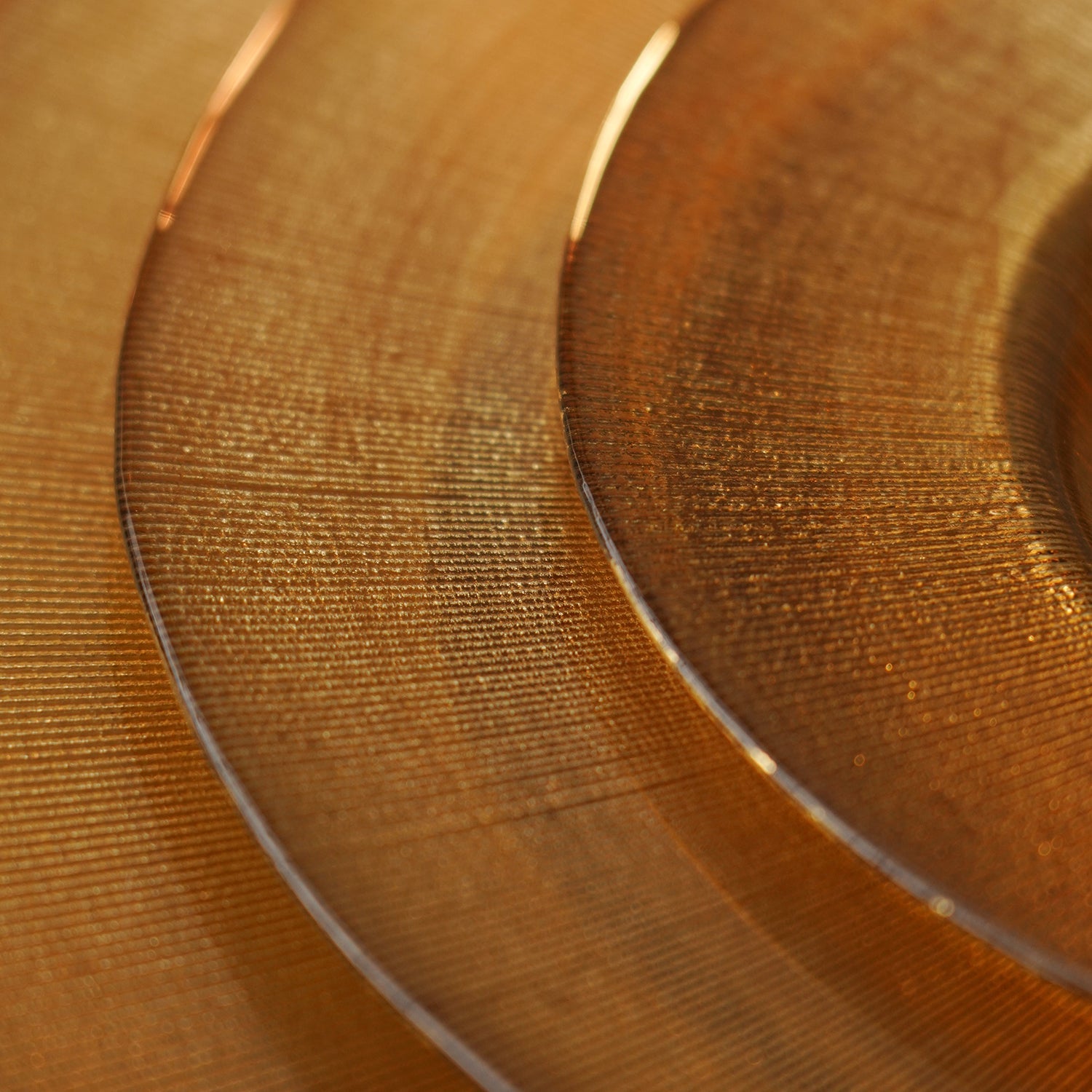 Set of 2 Gold Radial Textured Dessert Plates
