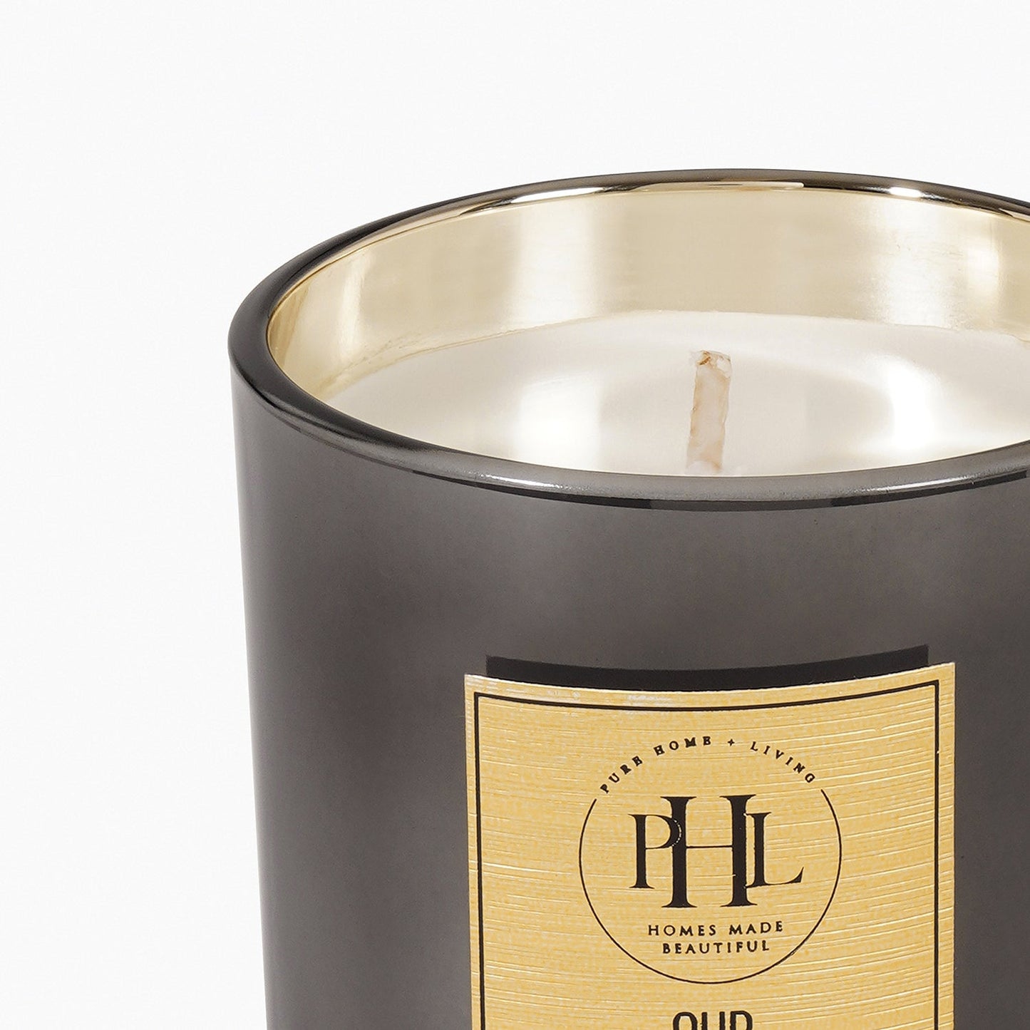 Black Scented Wax Filled Candle Jar - Oud Exotique