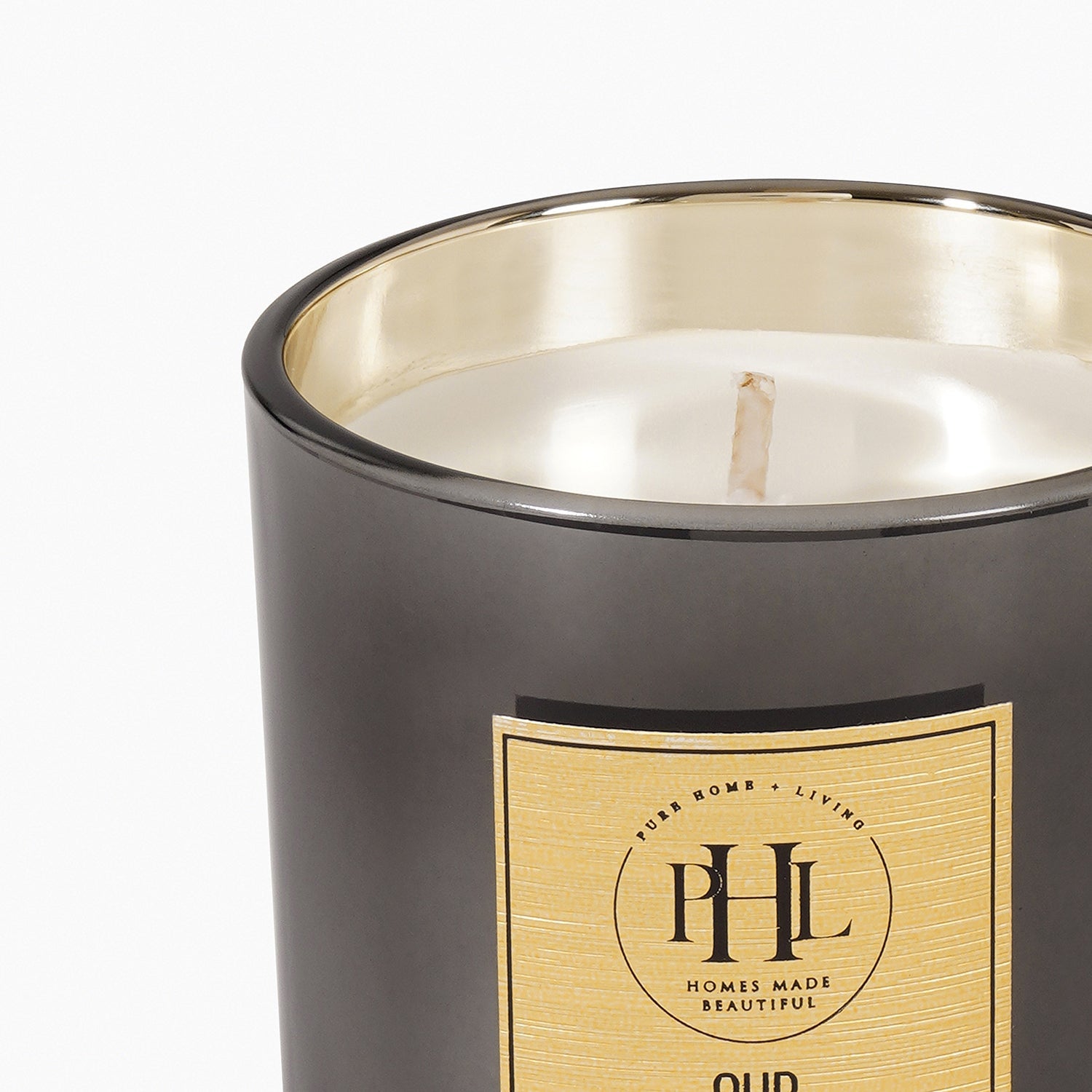 Black Scented Wax Filled Candle Jar - Oud Exotique