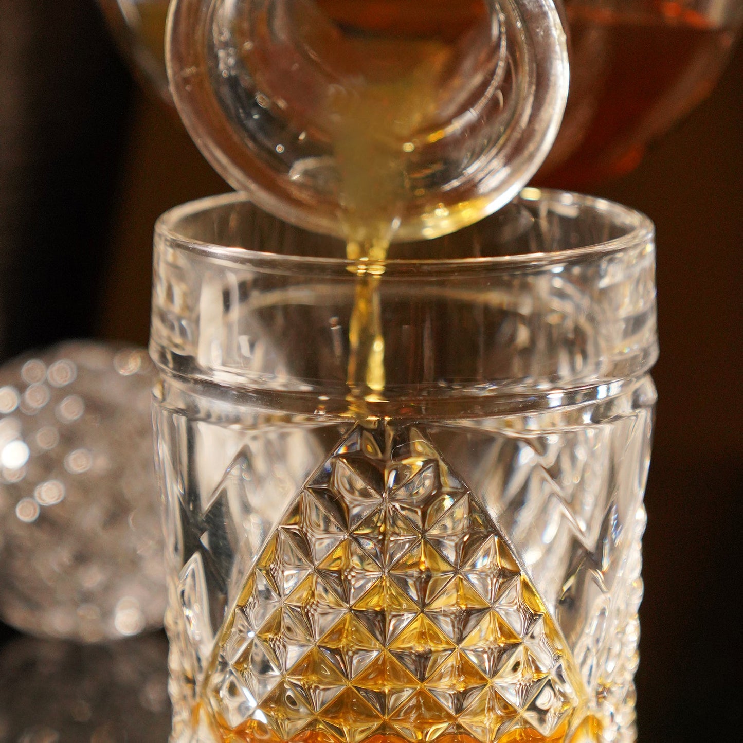 Clear Cut Whiskey Glass