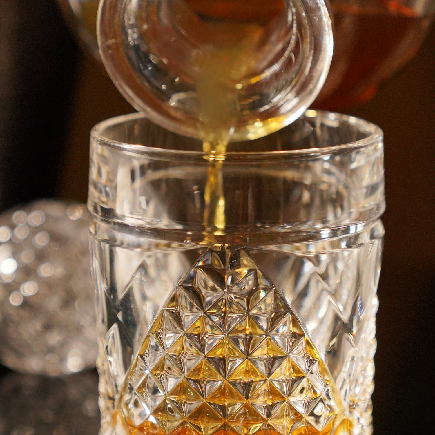 Clear Cut Whiskey Glass