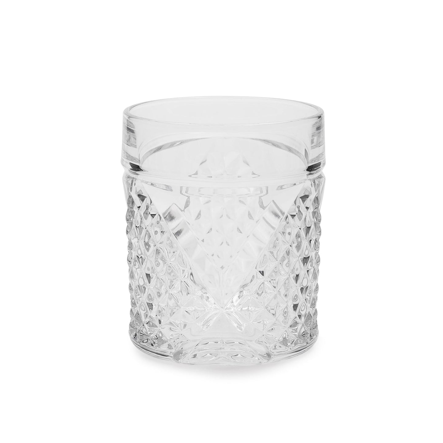Clear Cut Whiskey Glass