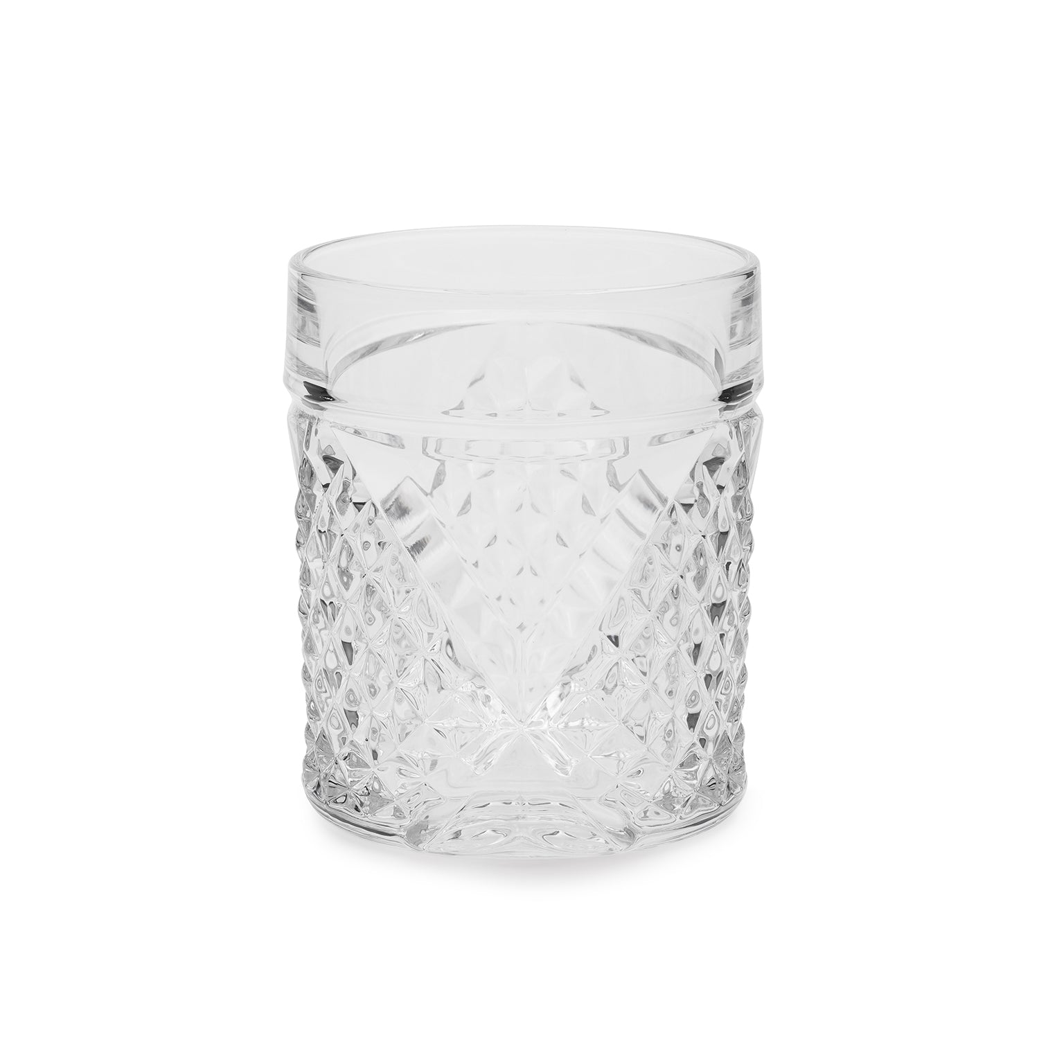 Clear Cut Whiskey Glass
