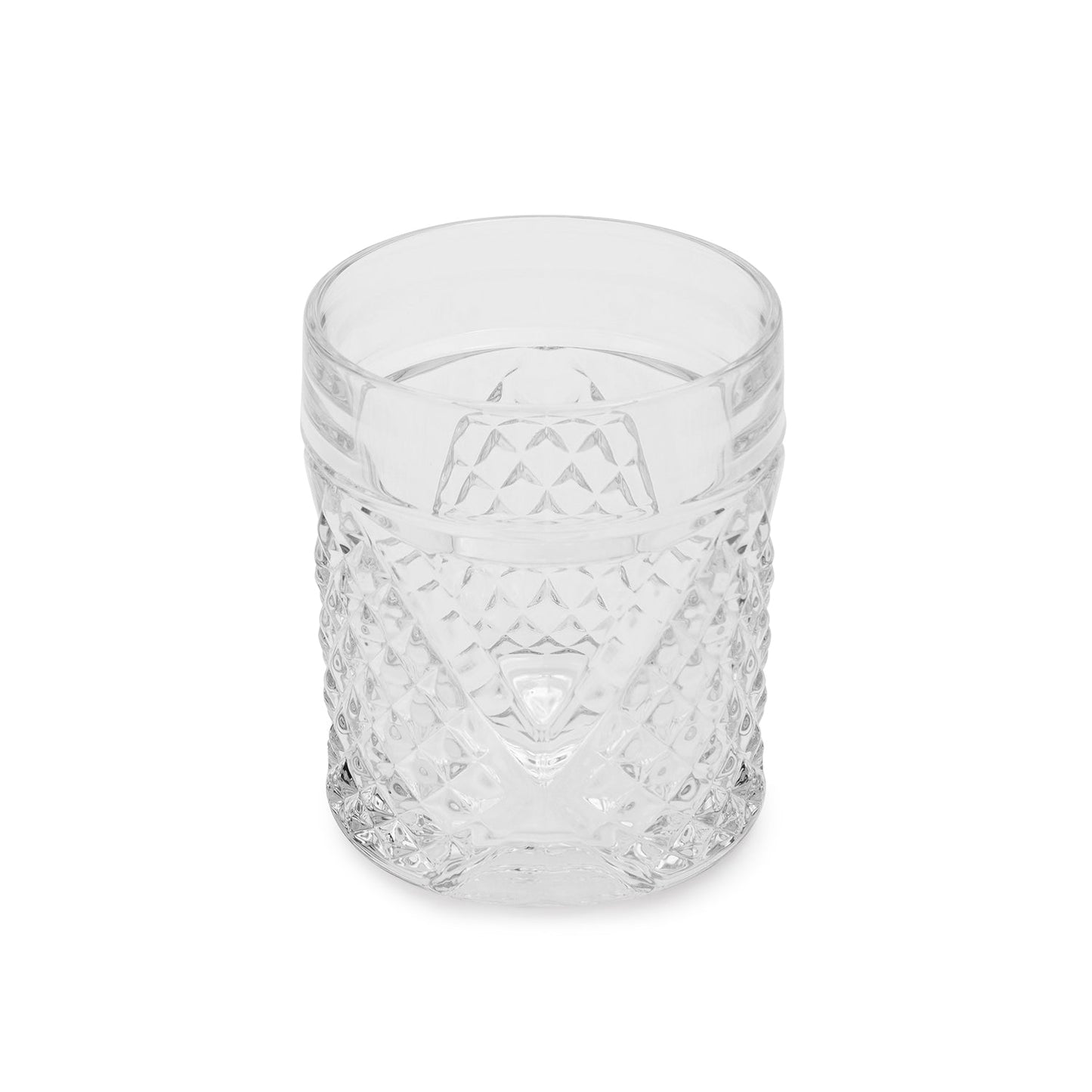 Clear Cut Whiskey Glass