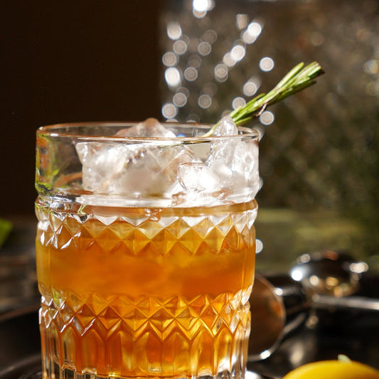 Clear Cut Whiskey Glass