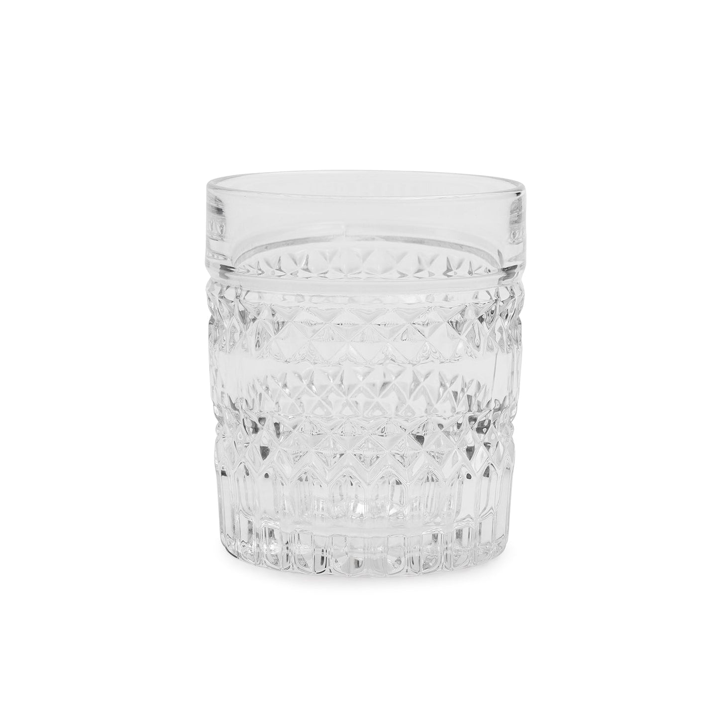 Clear Cut Whiskey Glass