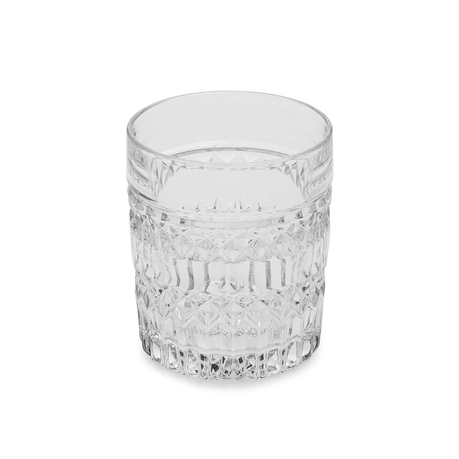 Clear Cut Whiskey Glass