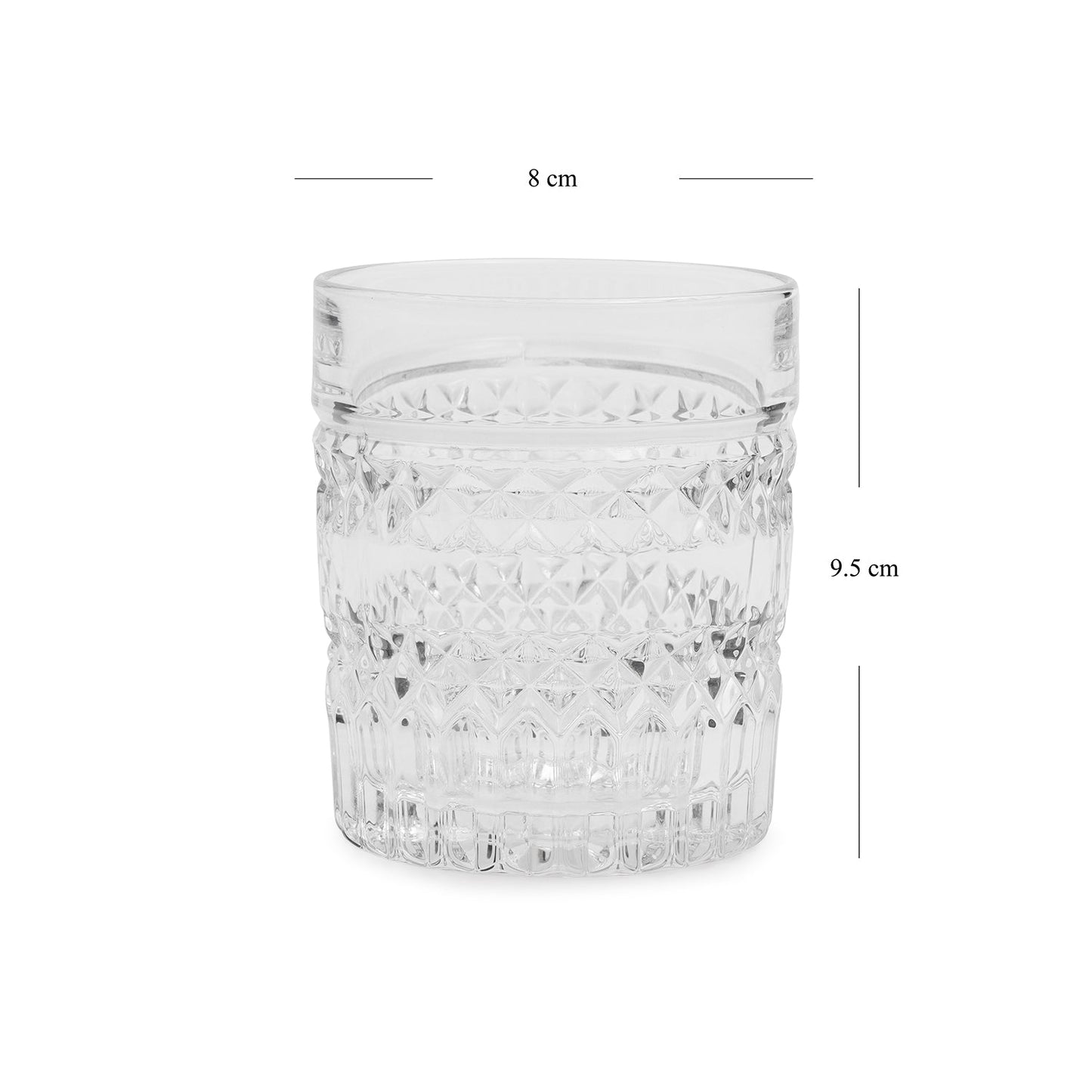 Clear Cut Whiskey Glass