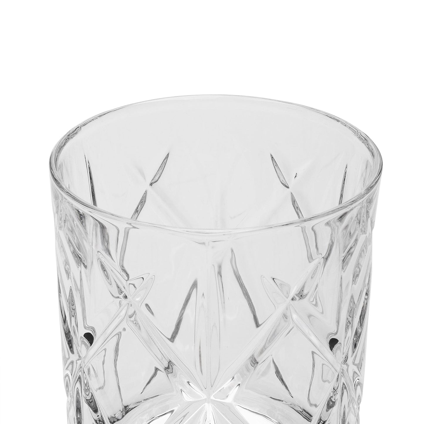 Clear Textured Cut Whiskey Glass