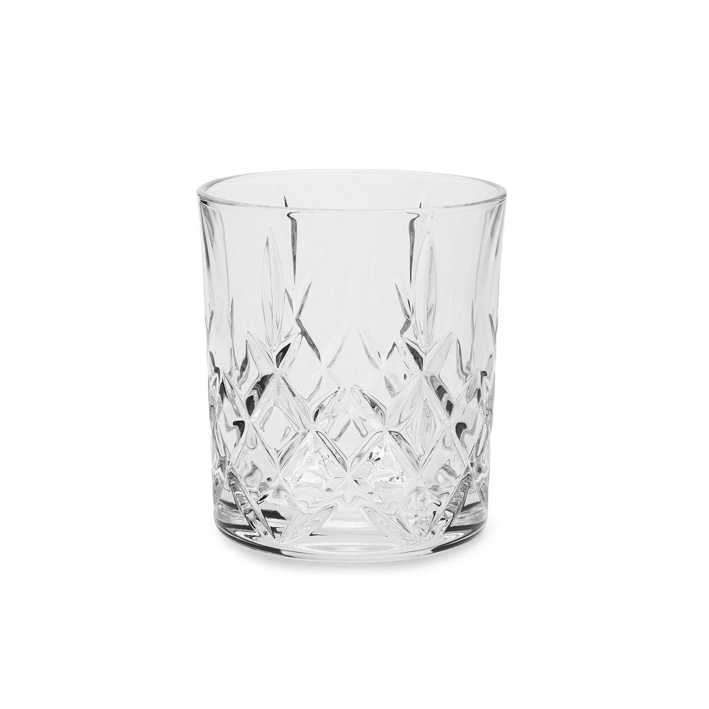 Clear Textured Cut Whiskey Glass