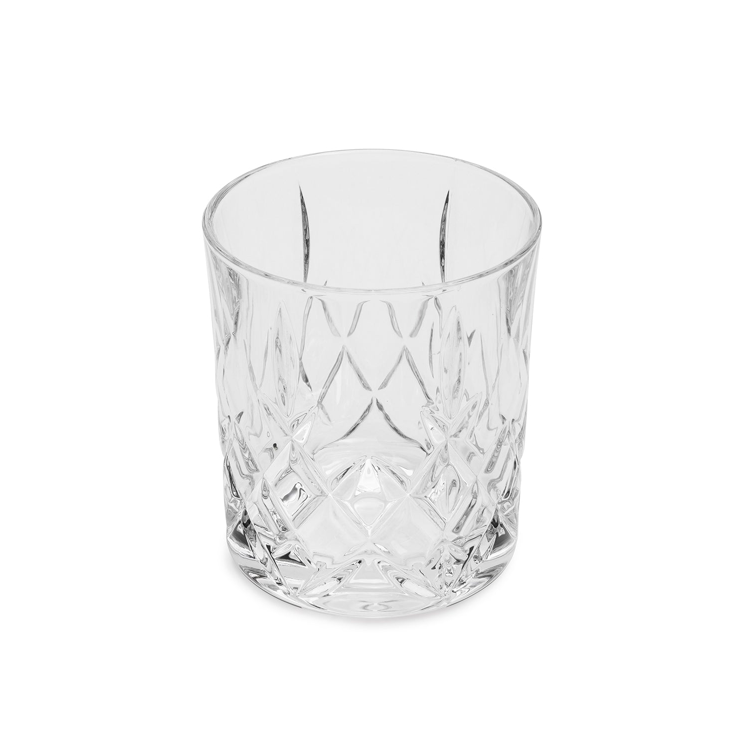 Clear Textured Cut Whiskey Glass