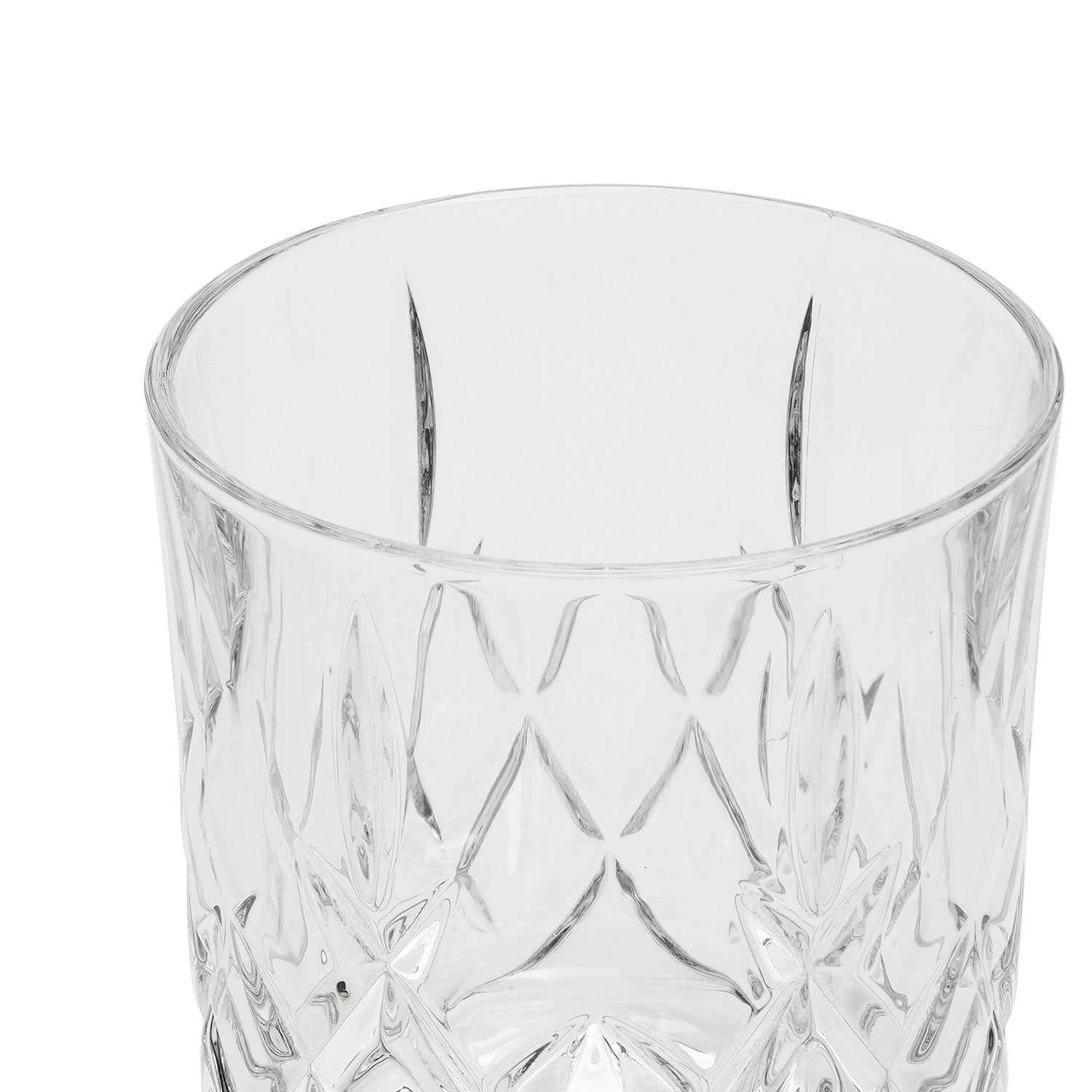 Clear Textured Cut Whiskey Glass