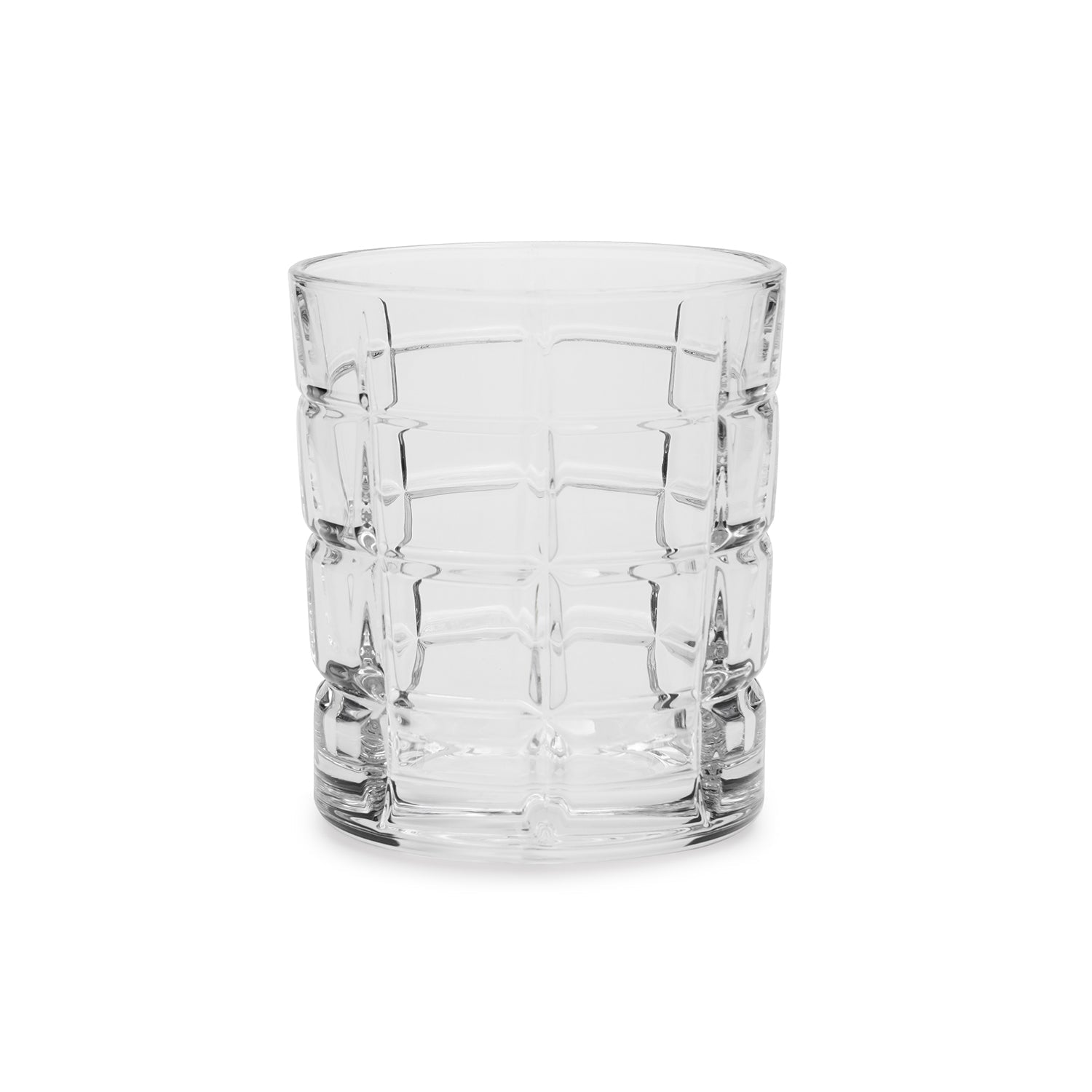 Clear Textured Cut Whiskey Glass