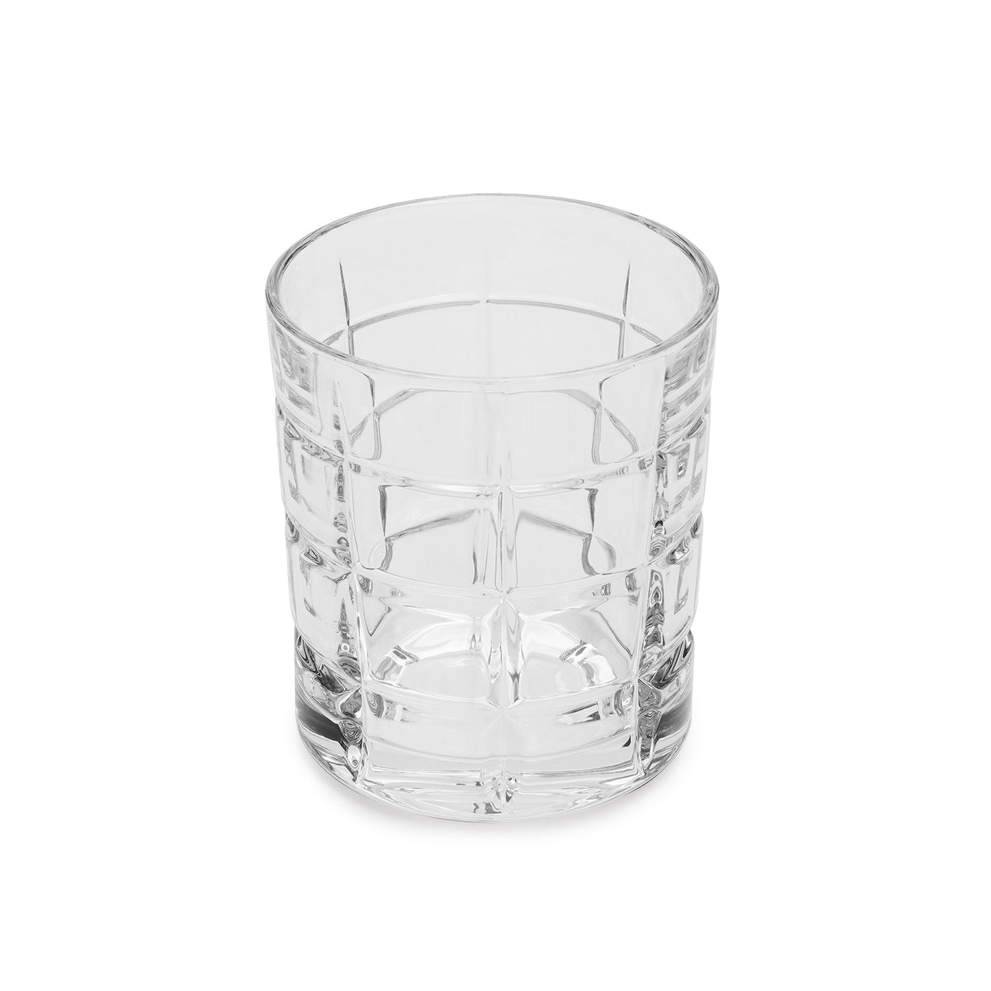 Clear Textured Cut Whiskey Glass