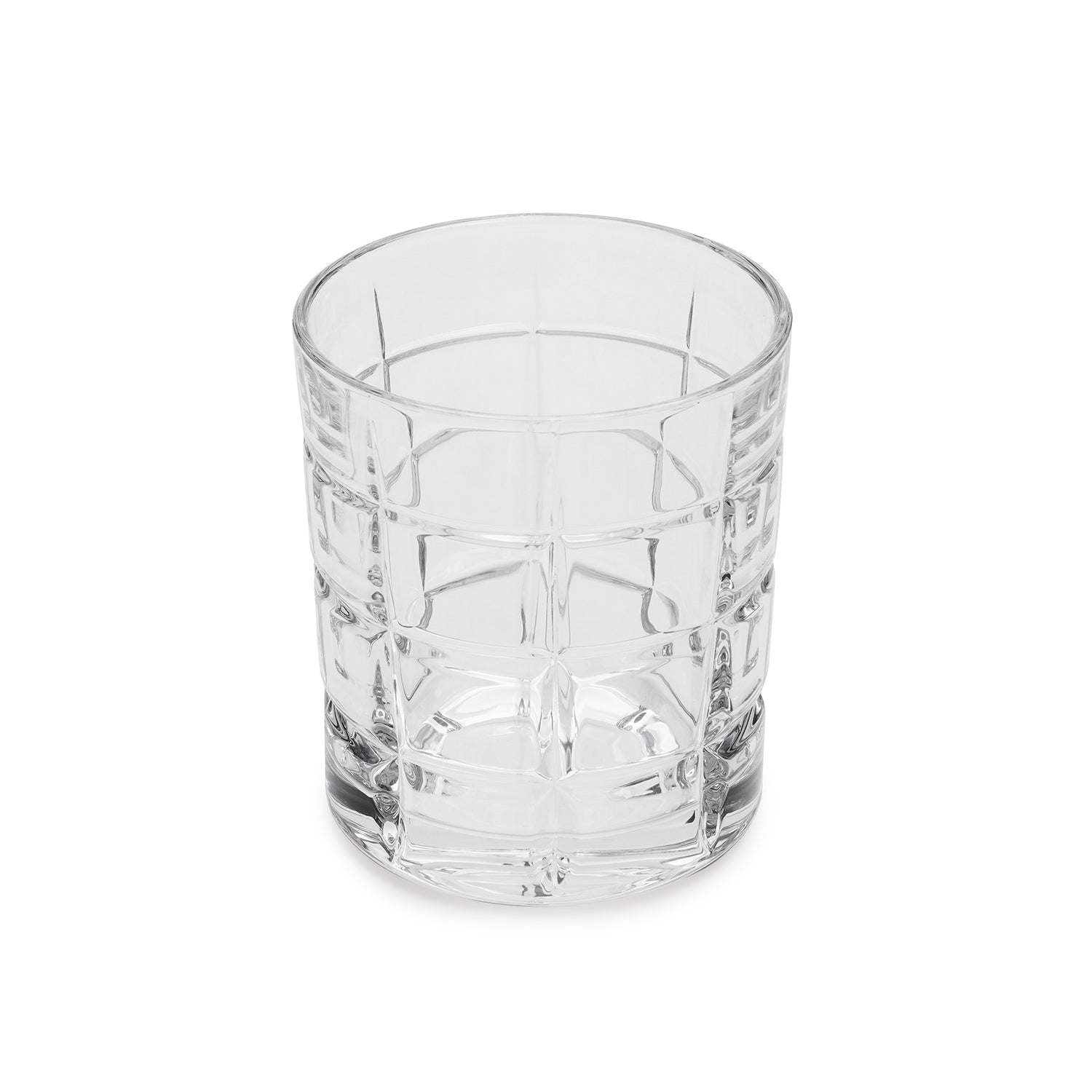 Clear Textured Cut Whiskey Glass