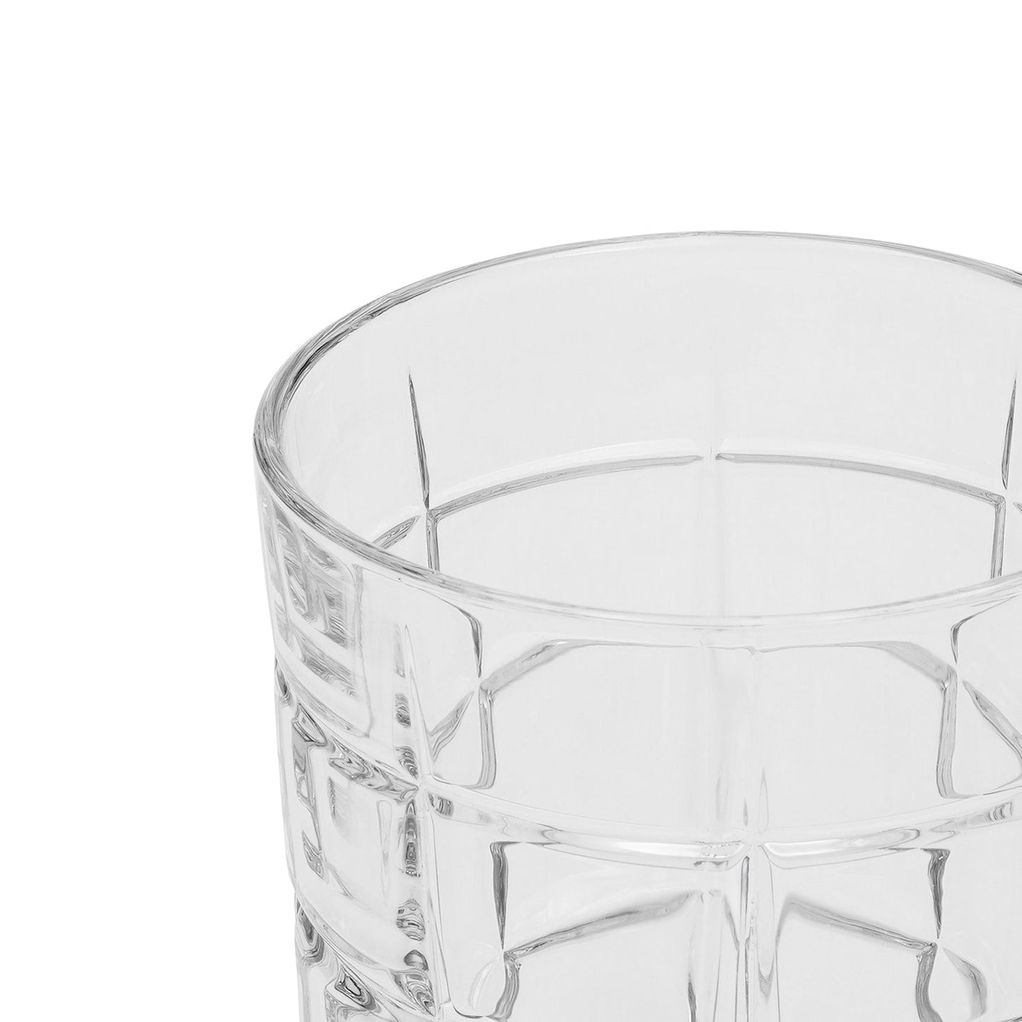 Clear Textured Cut Whiskey Glass