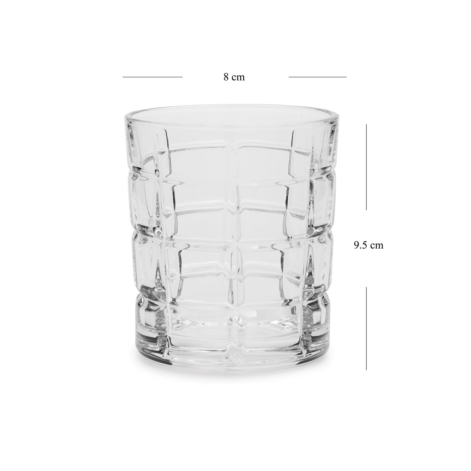 Clear Textured Cut Whiskey Glass