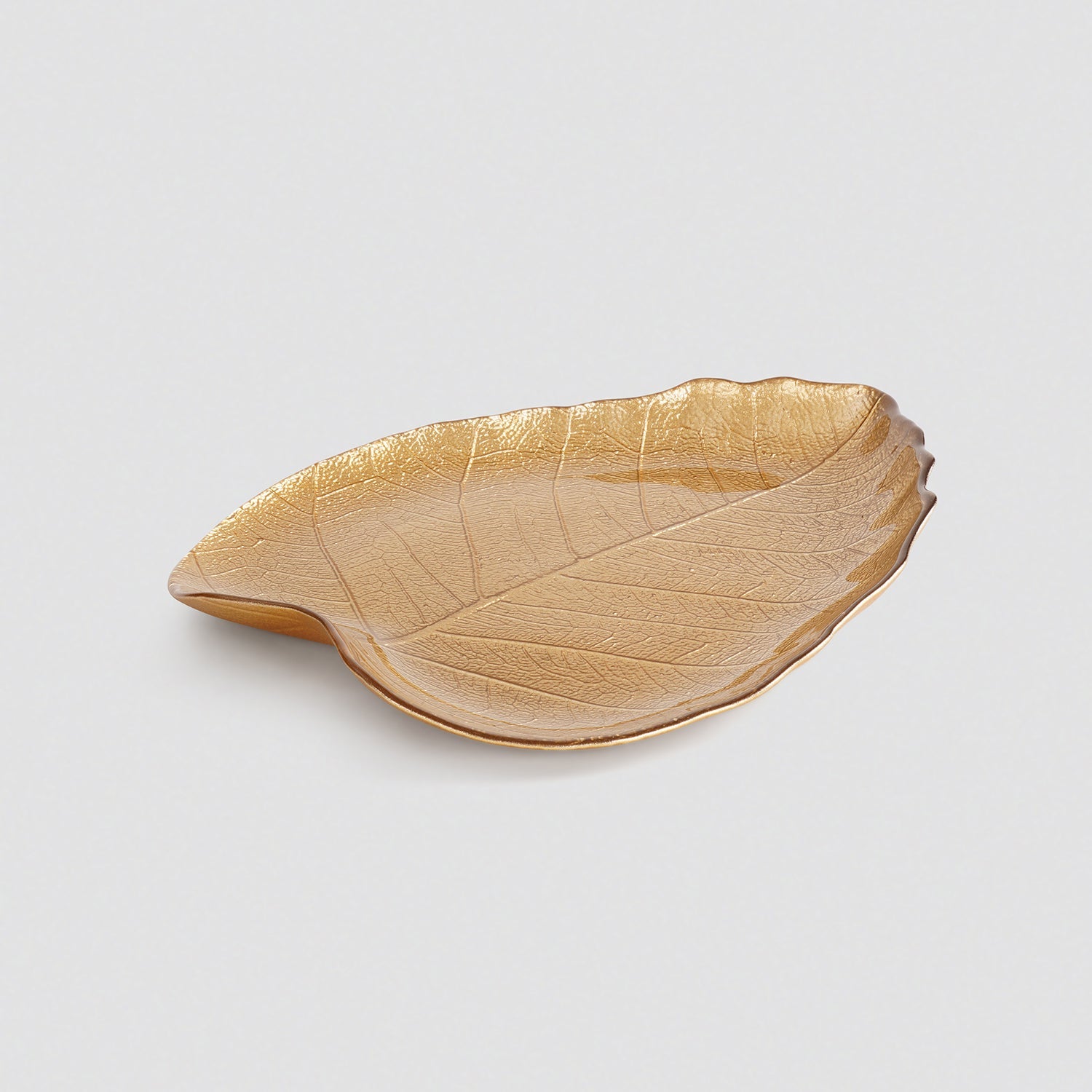 Gold Leaf Shaped Decorative Platter - Large