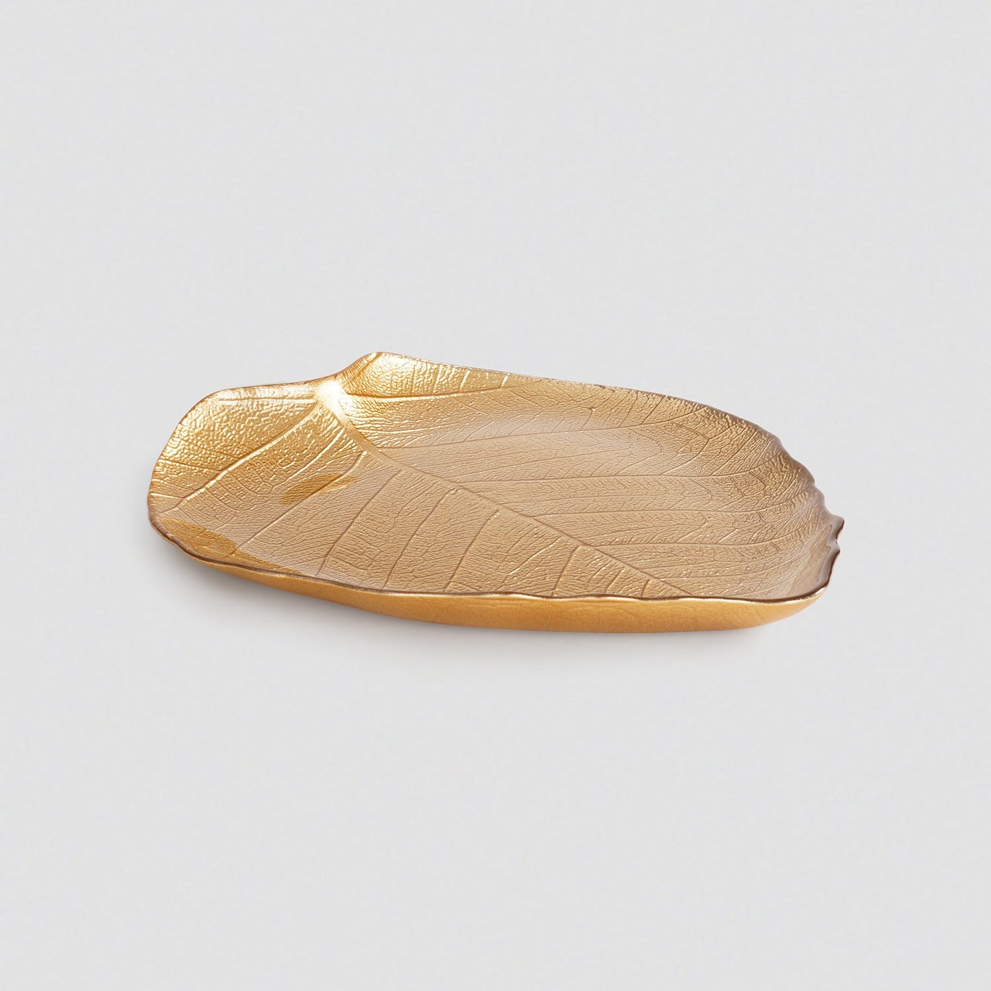 Gold Leaf Shaped Decorative Platter - Large