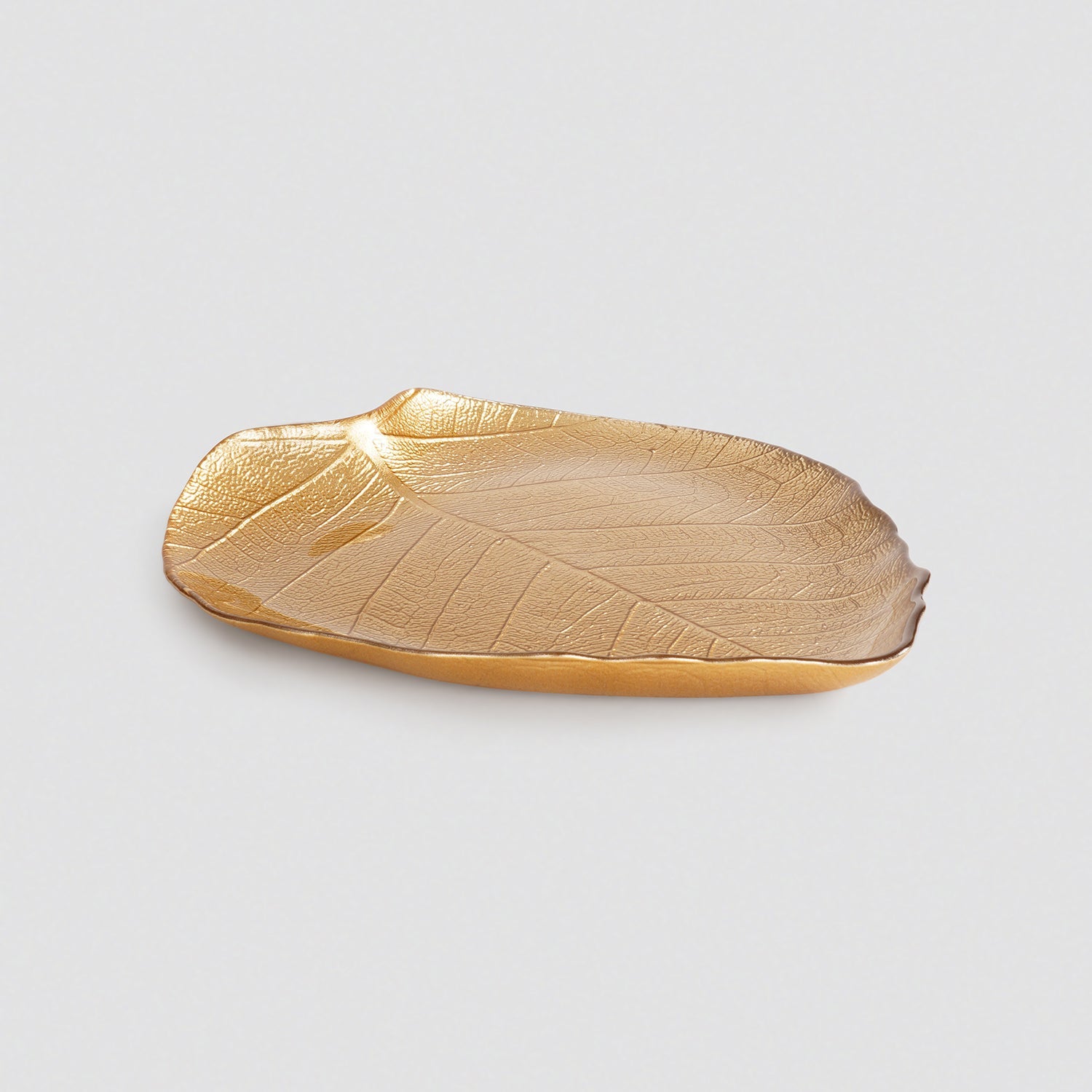 Gold Leaf Shaped Decorative Platter - Large