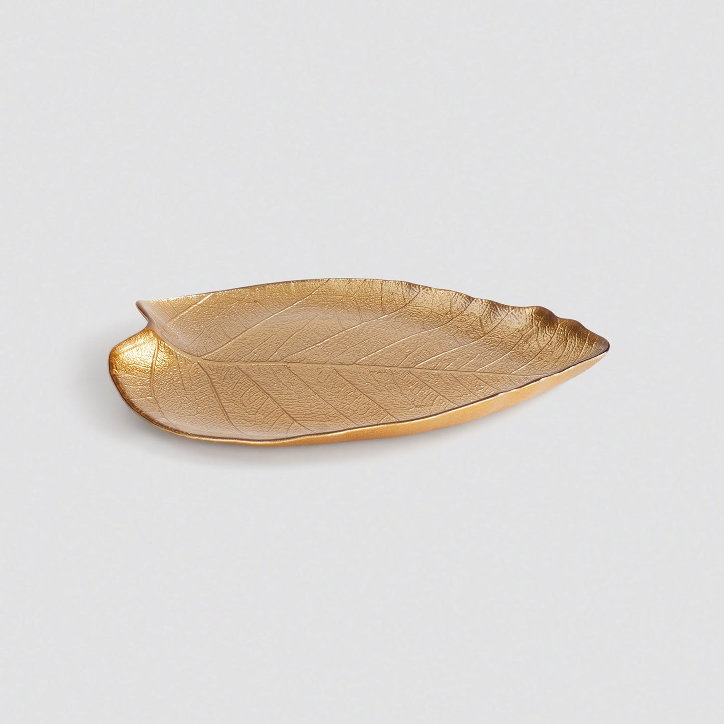 Gold Leaf Shaped Decorative Platter - Large