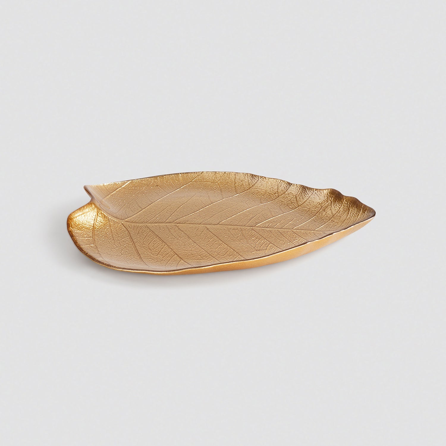 Gold Leaf Shaped Decorative Platter - Large