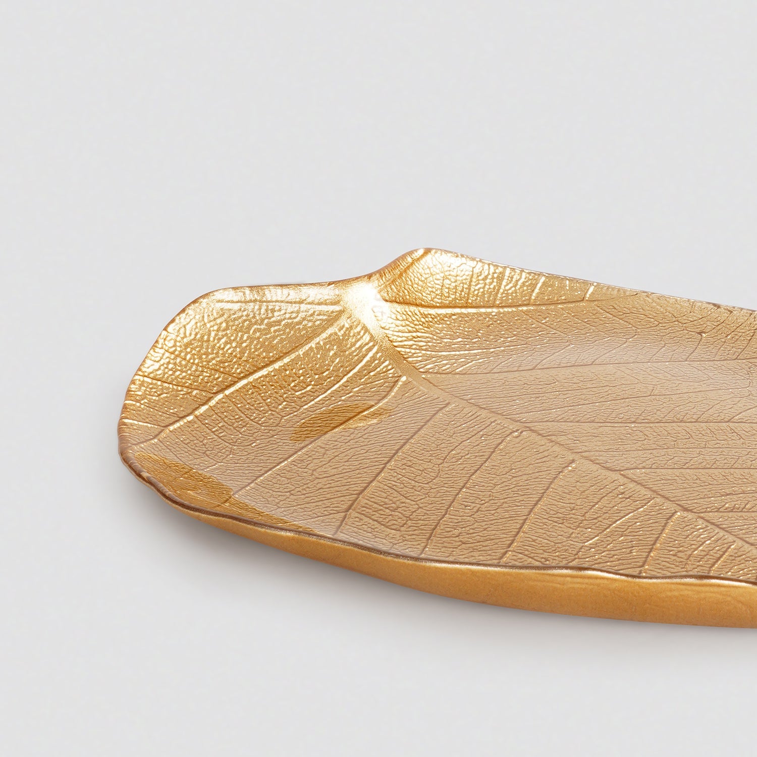 Gold Leaf Shaped Decorative Platter - Large