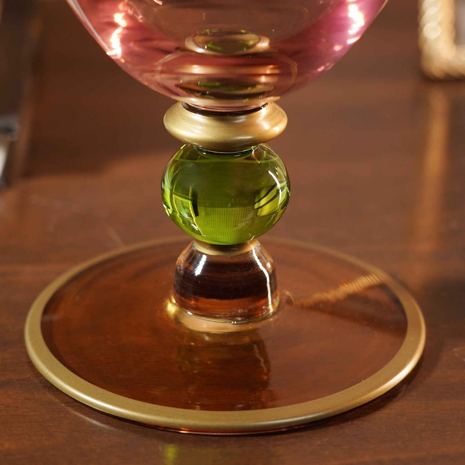 Amber & Pink Ombre Glass Vase - Small