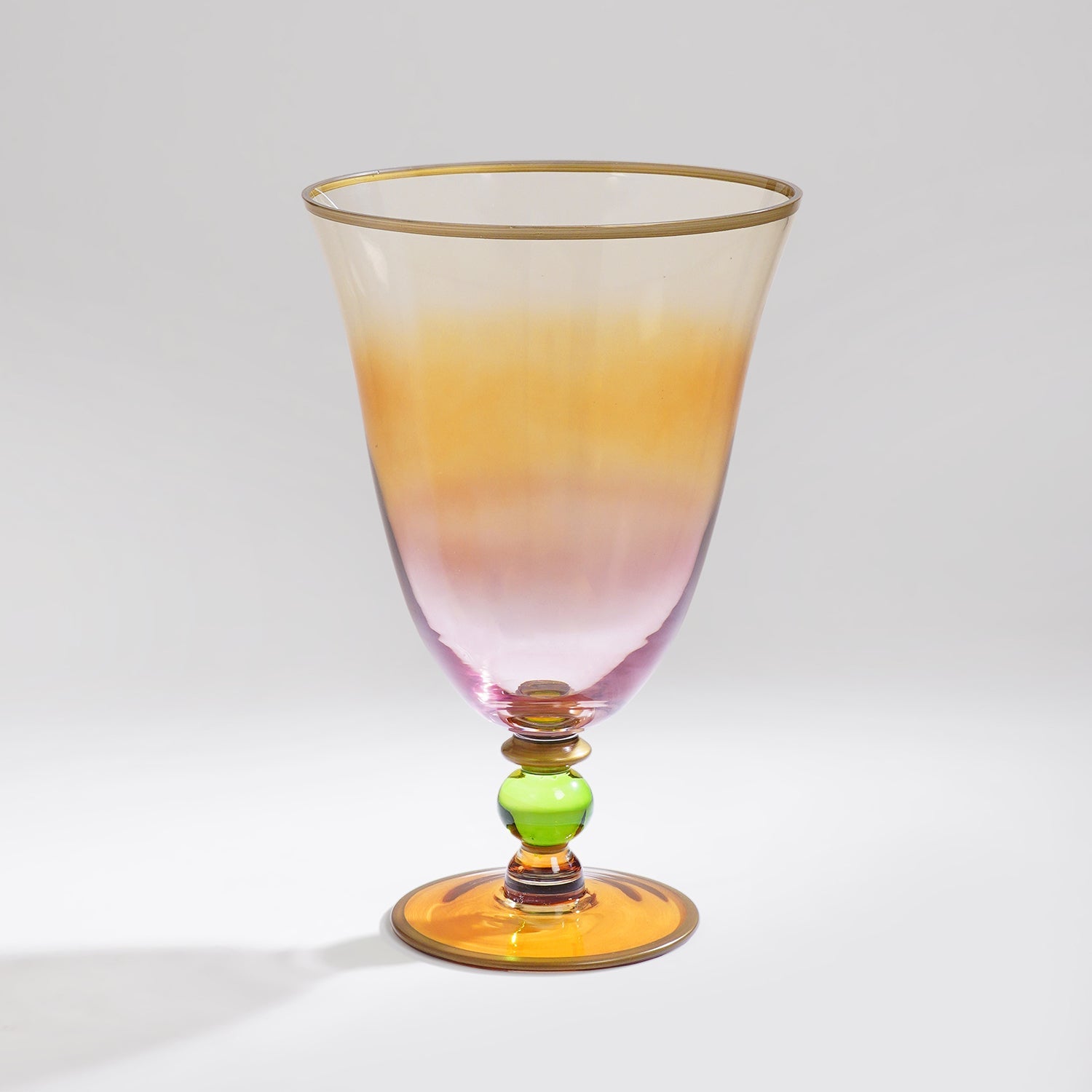 Amber & Pink Ombre Glass Vase - Small