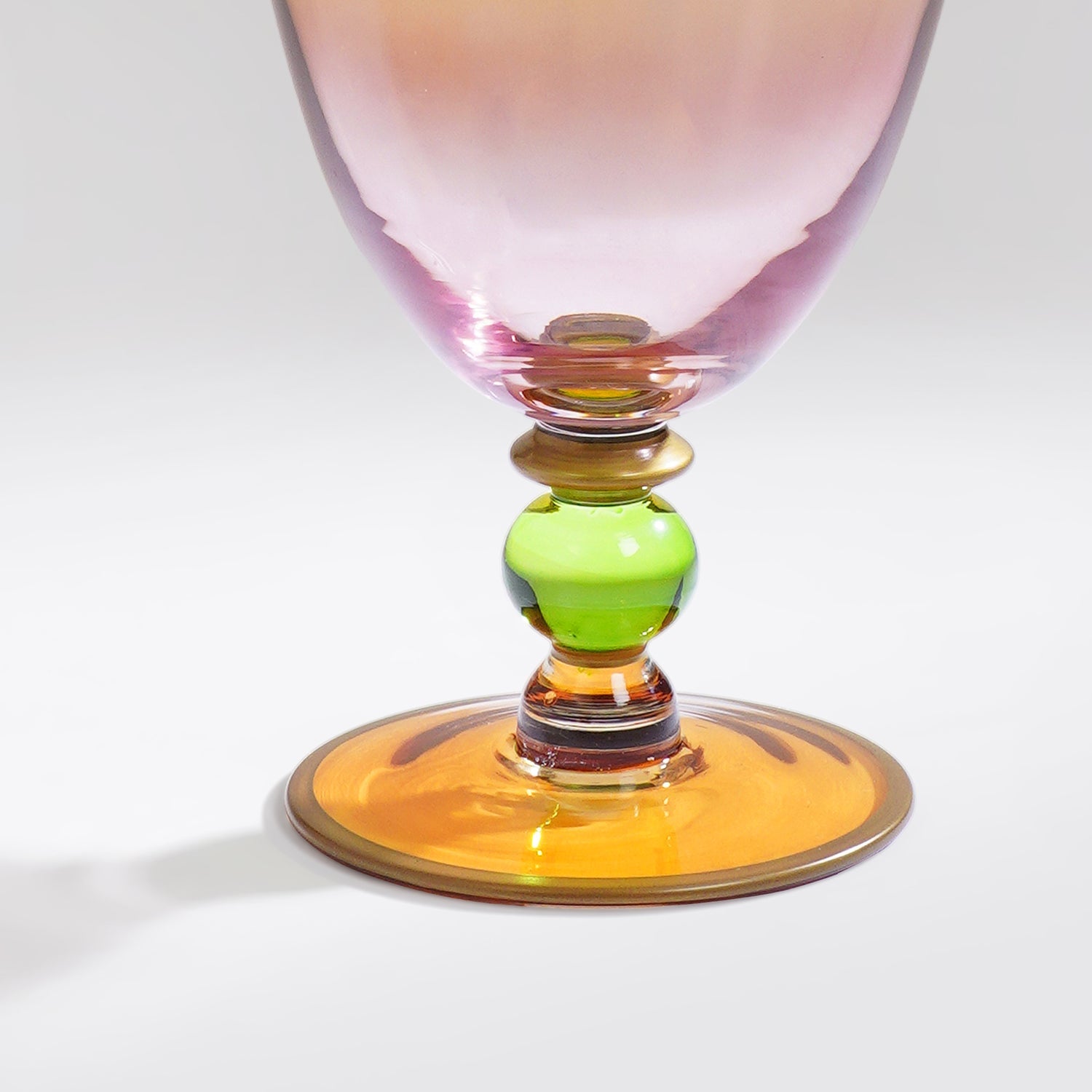 Amber & Pink Ombre Glass Vase - Small