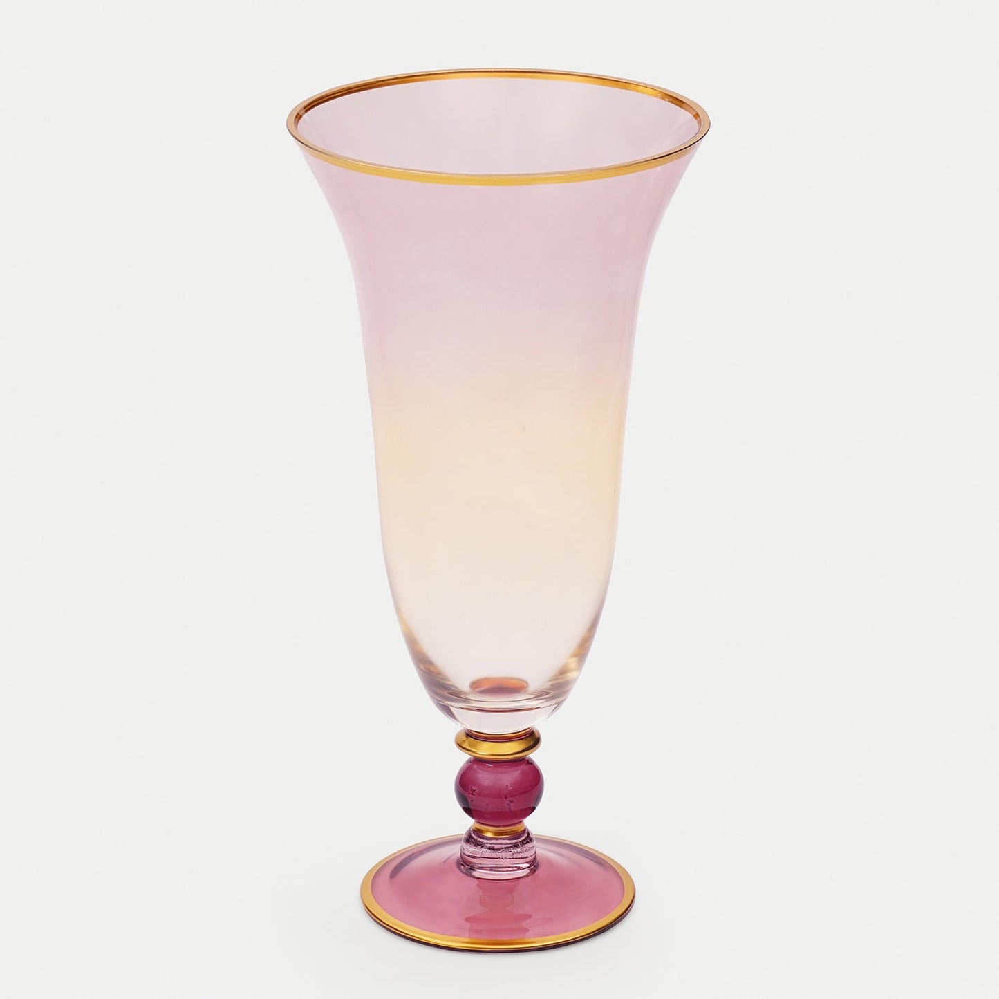 Pink Ombré Glass Vase - Large