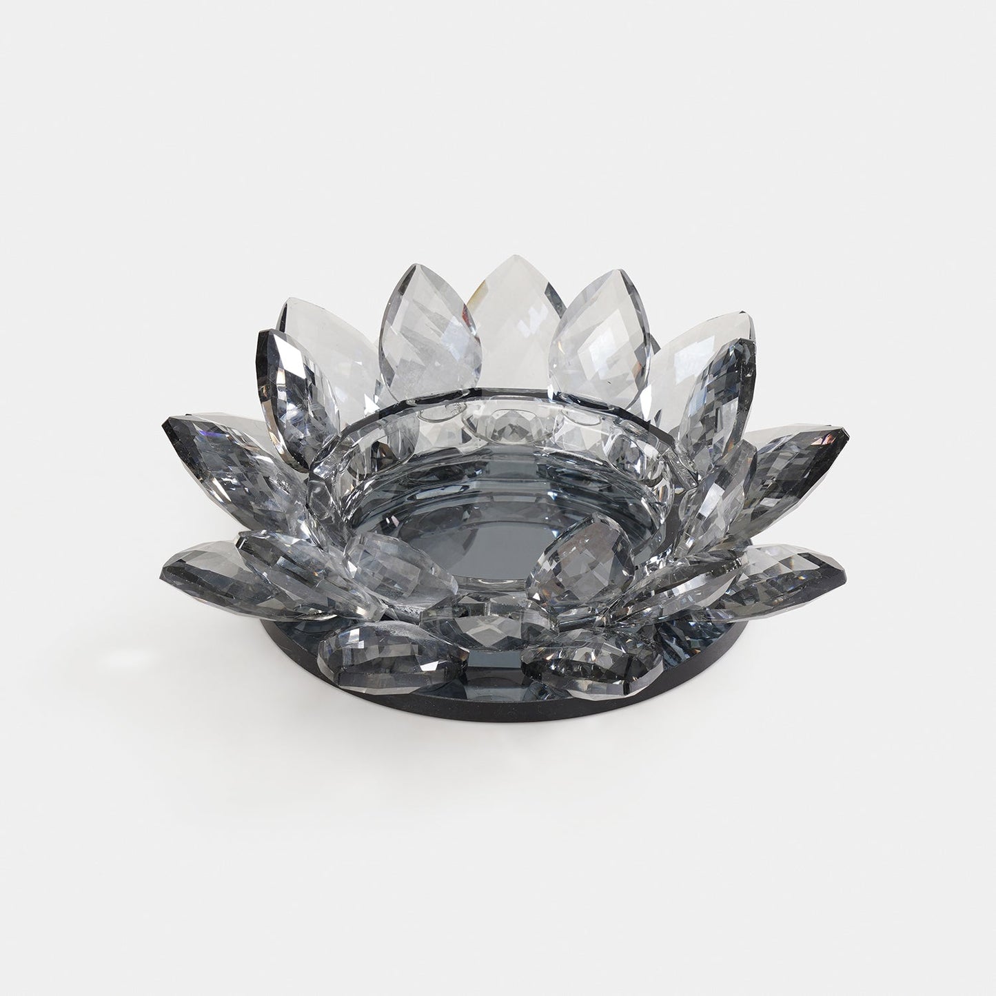 Grey Crystal Candle Holder