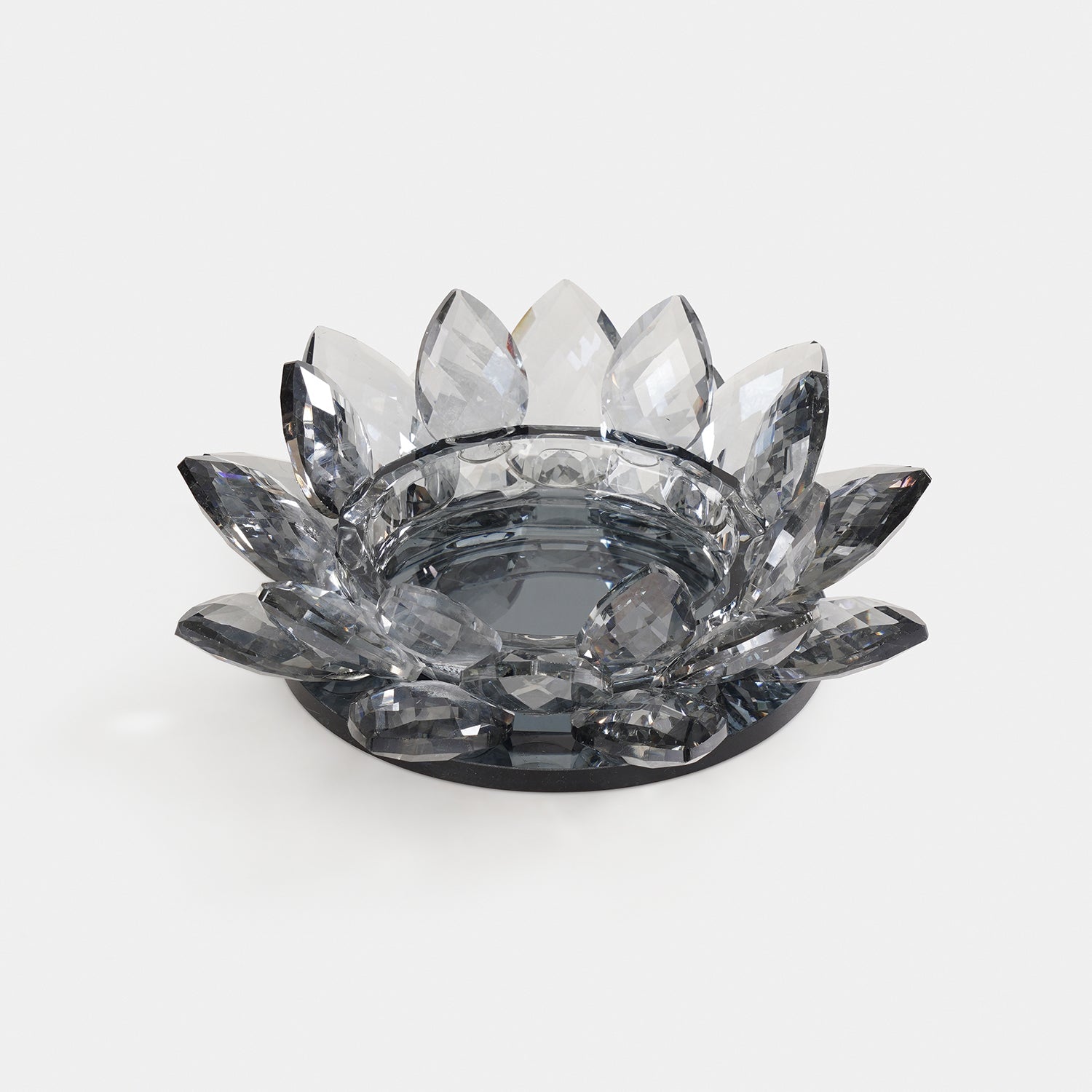 Grey Crystal Candle Holder