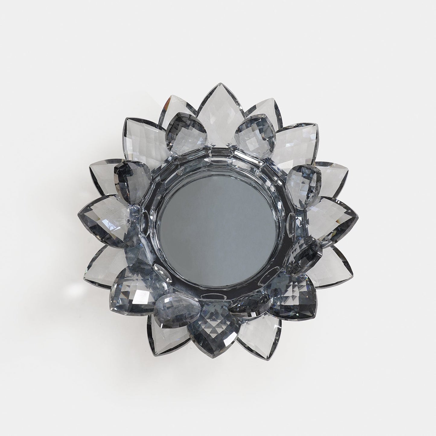 Grey Crystal Candle Holder
