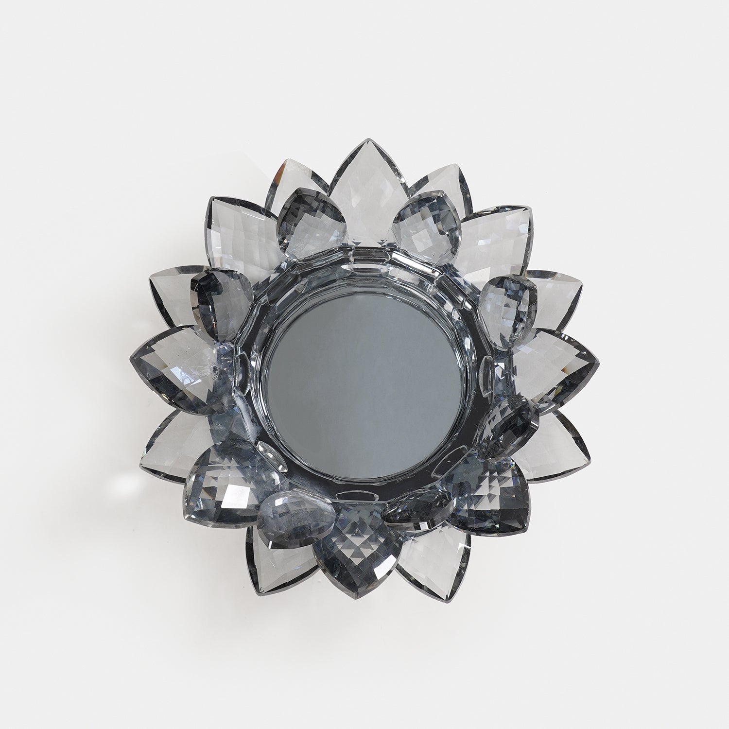 Grey Crystal Candle Holder