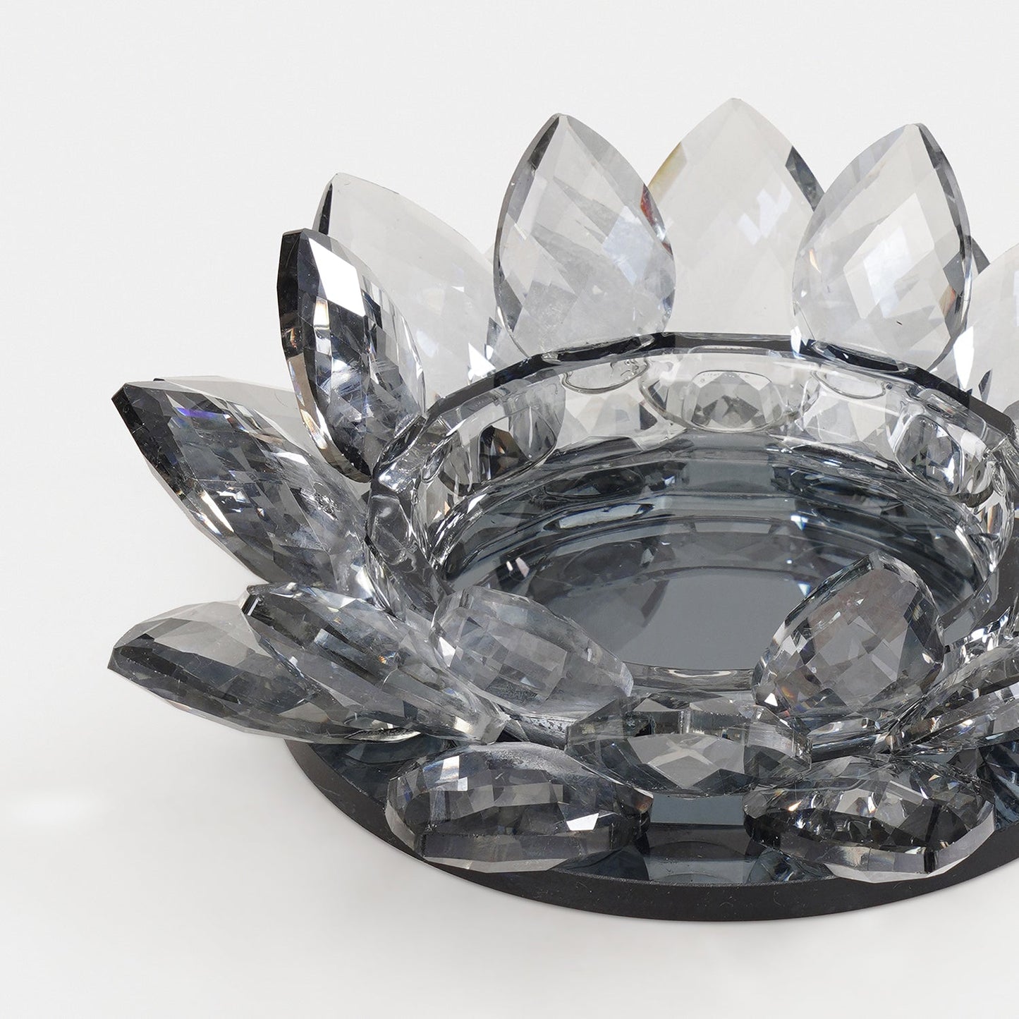 Grey Crystal Candle Holder