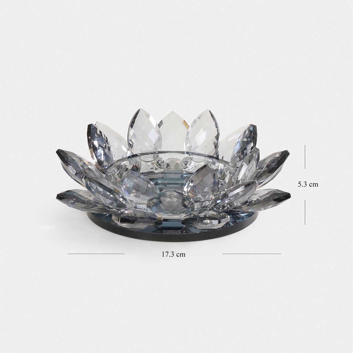Grey Crystal Candle Holder