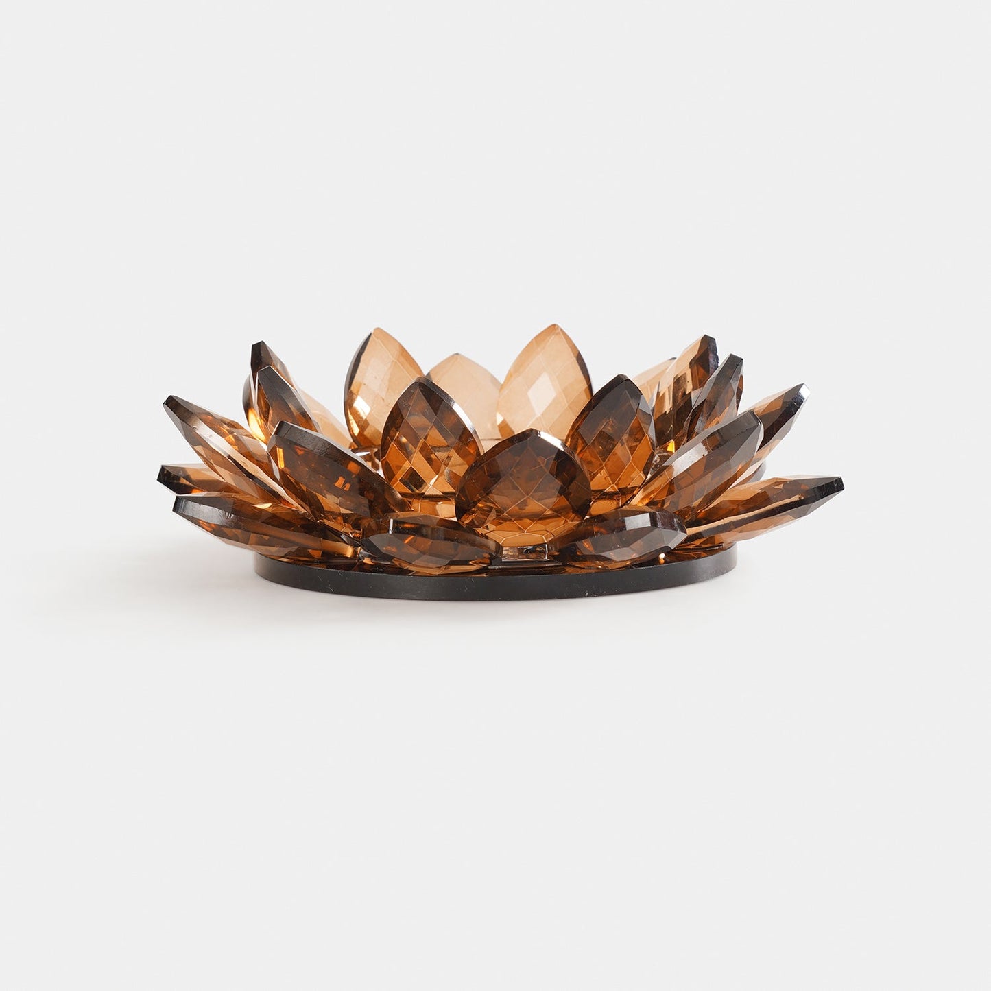 Amber Crystal Candle Holder