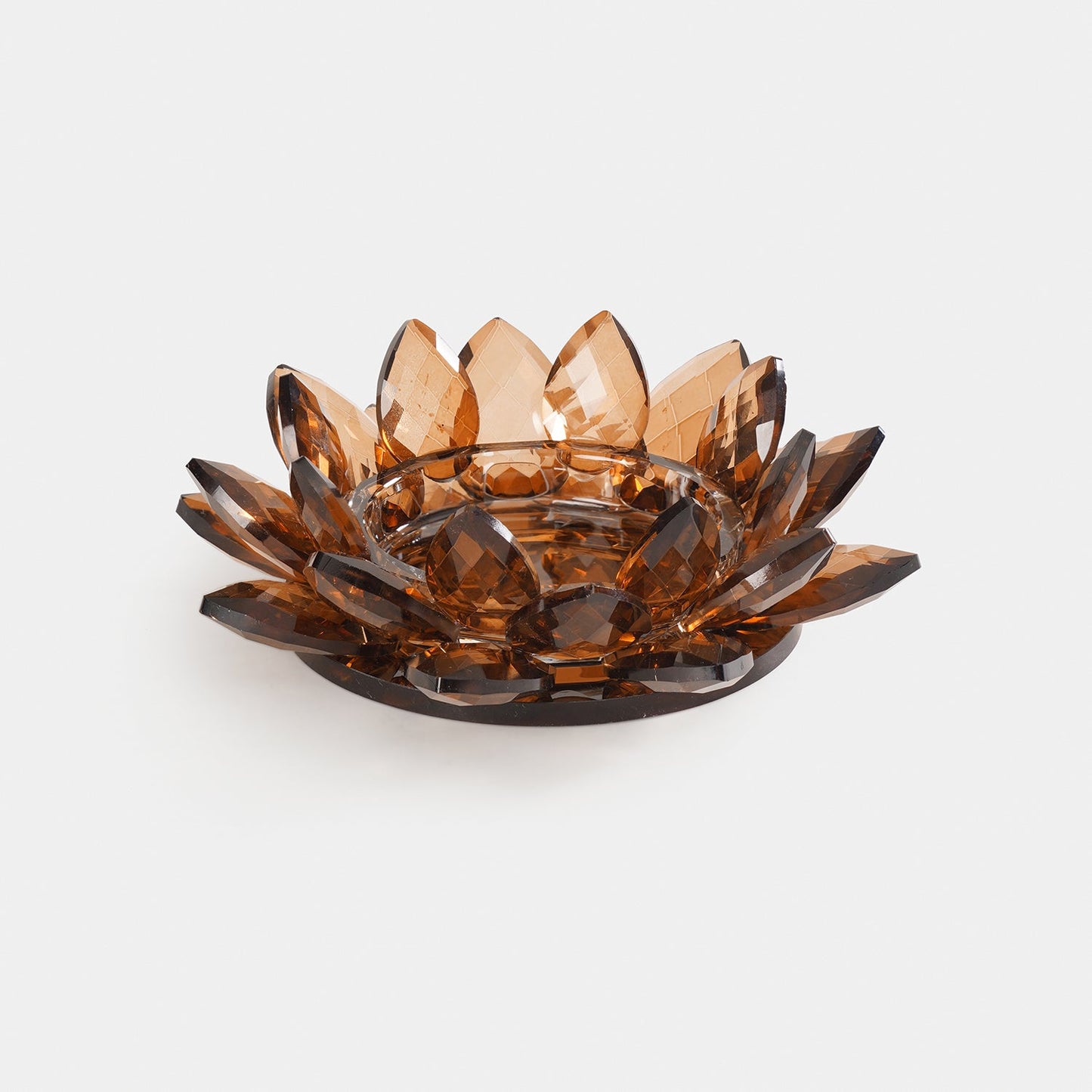 Amber Crystal Candle Holder