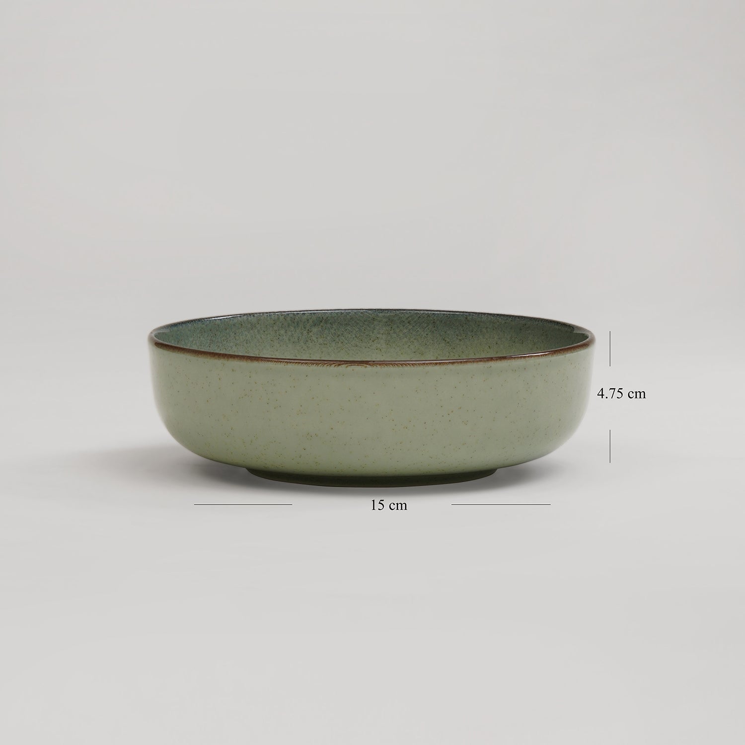 Ivory Ceramic Printed Serving Bowl