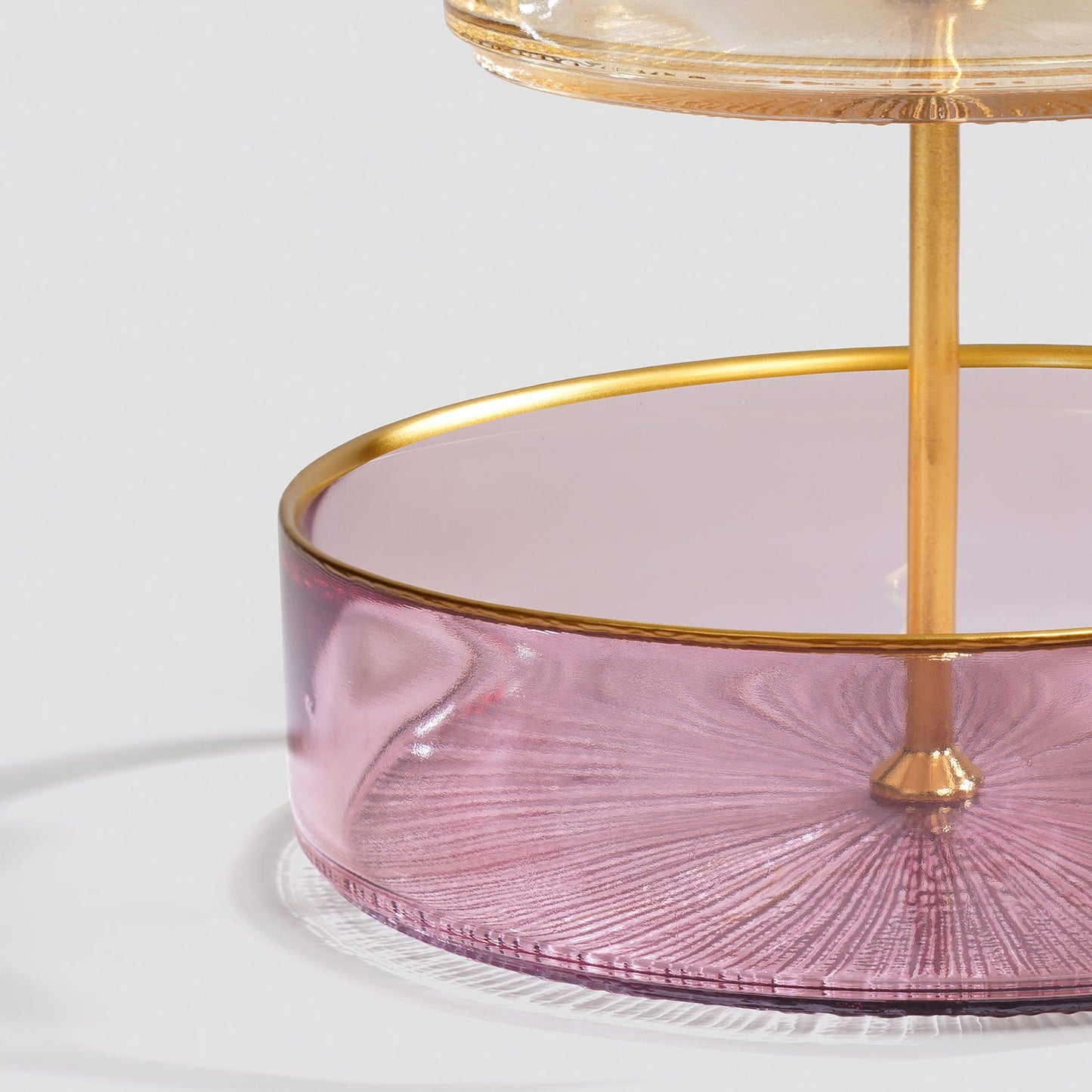 Amber & Pink Two Tiered Radial Textured Cookie Stand