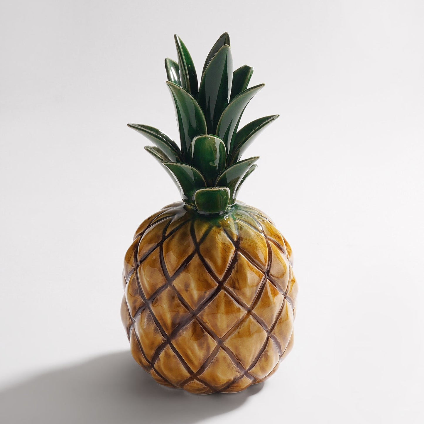 Green Mustard Ceramic Pineapple Decor