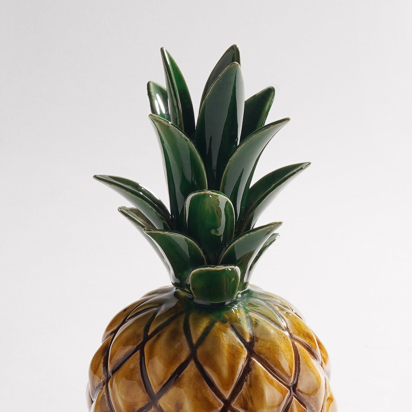 Green Mustard Ceramic Pineapple Decor